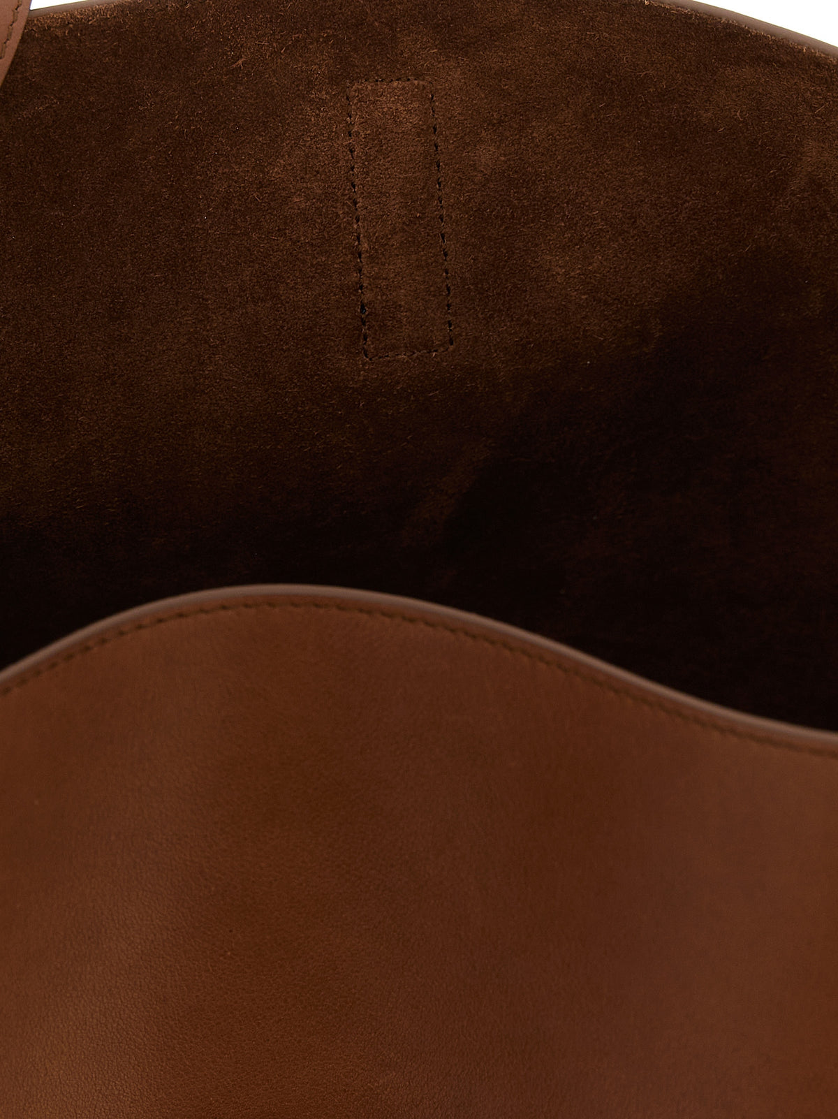 Saint Laurent Le 5 A 7 Cassandre Suede Calfskin Leather Large Shoulder Clutch Bag - Brown