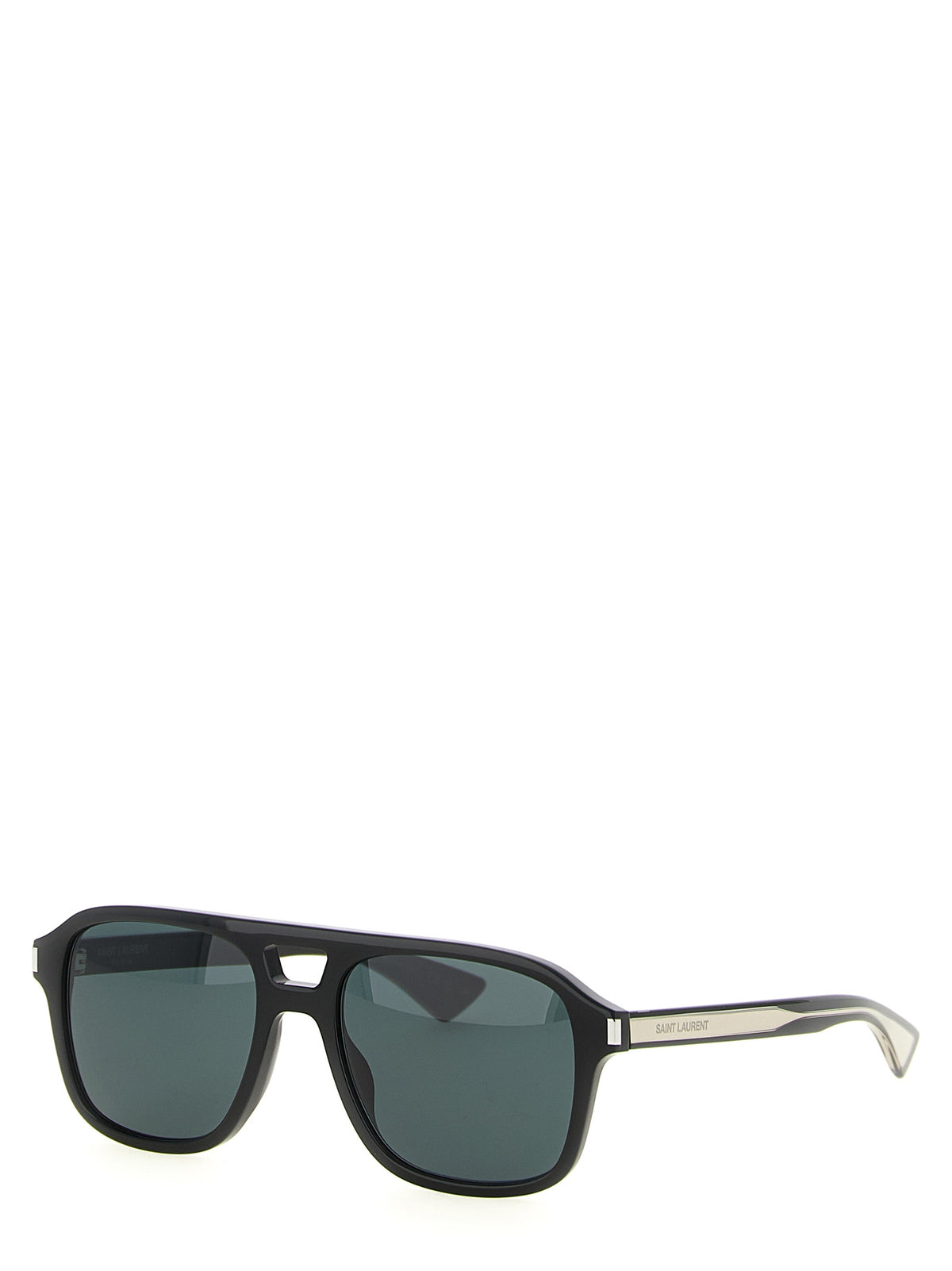 Saint Laurent Aviator Nylon Silicone Resin & Acetate Sunglasses - Black Signature