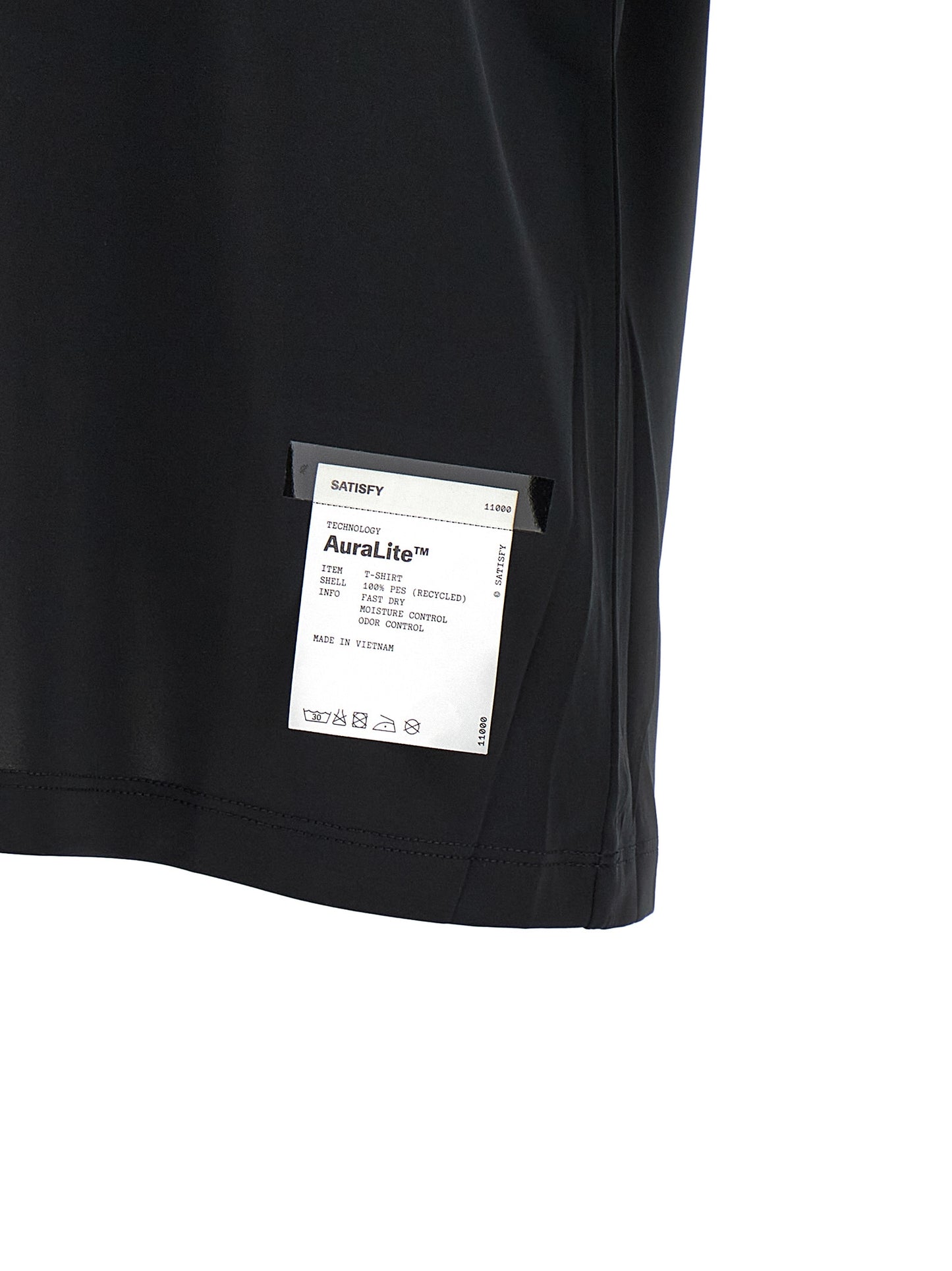 SATISFY Black Polyester T-Shirt
