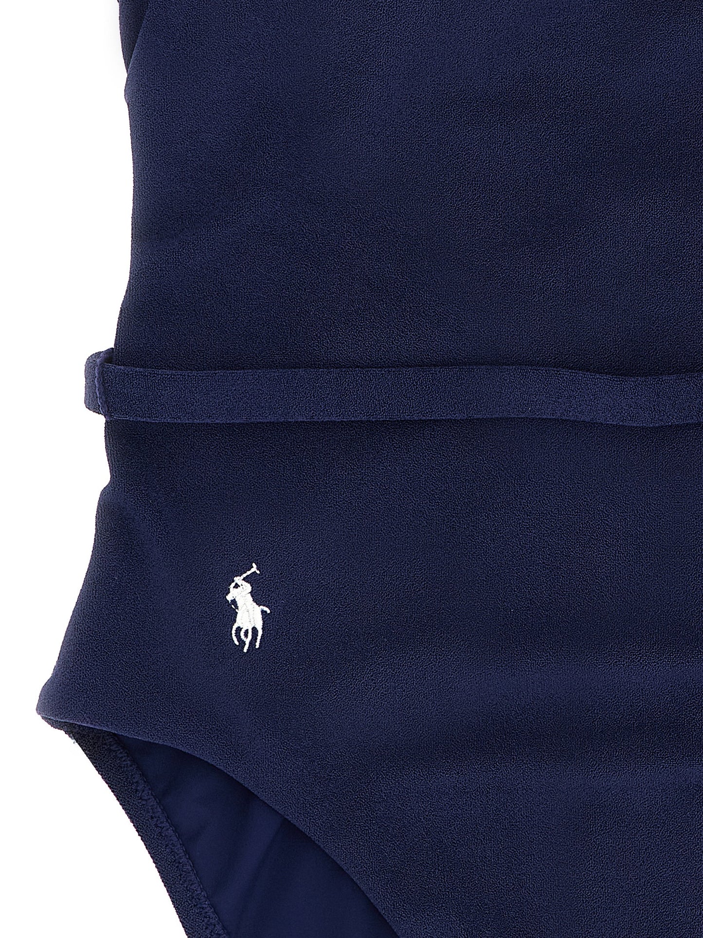 One-Piece Swimsuit by Polo Ralph Lauren for women in polyester terrycloth blue features an jaw dropping silhouette, showcasing the jaw dropping Pony Women's Polyester Terrycloth One-Piece Swimsuit design with a sophisticated cut for a jaw dropping finish.