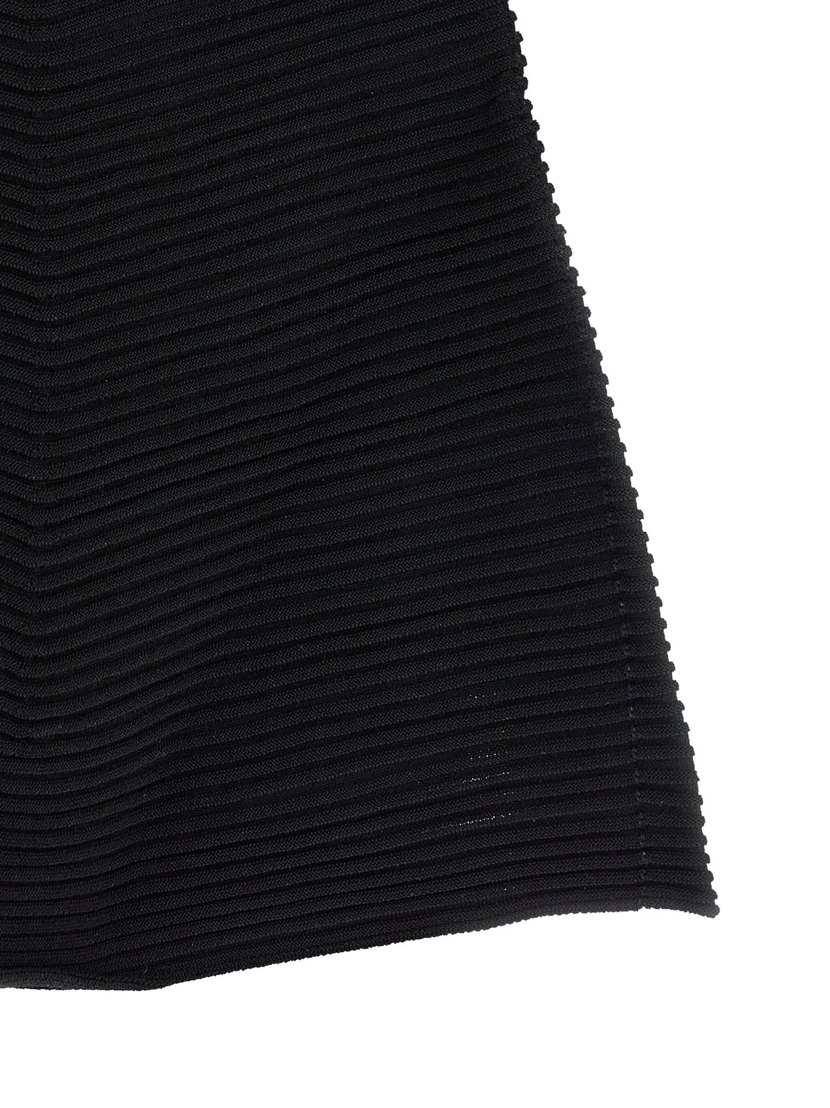 Dress by Issey Miyake for women in polyester & nylon black features an sultry silhouette defined by a and , falling to an sultry short mini for a sultry look.