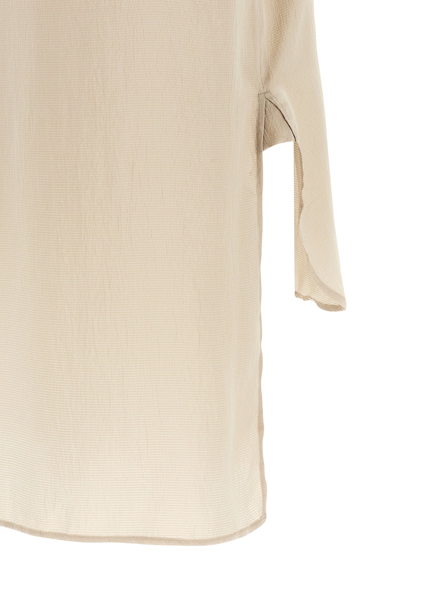Blouse by MAISON JEJIA for women in silk polyester satin beige, featuring a nuanced and nuanced for a sophisticated finish.