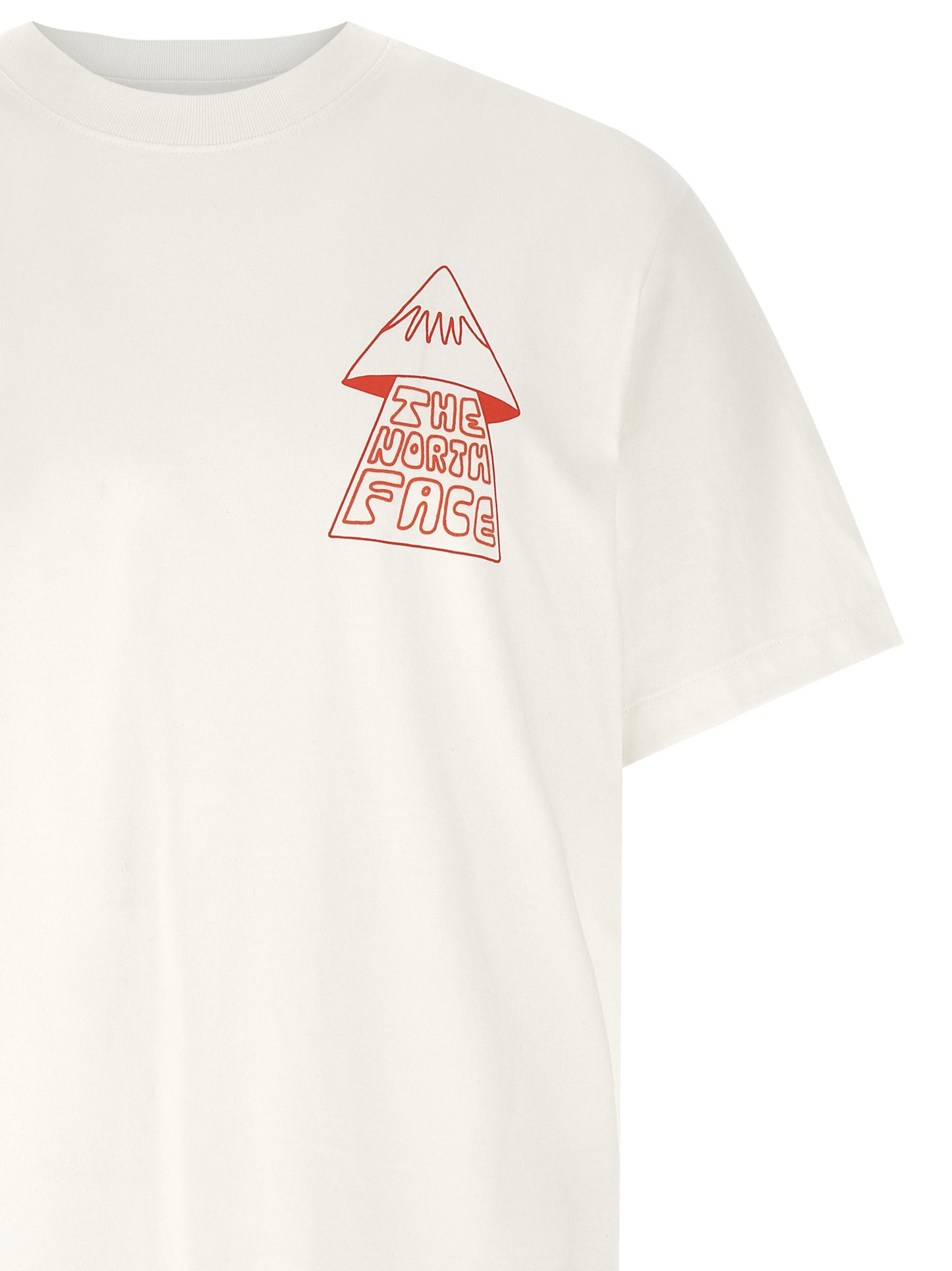 The North Face Explorer Play Men's Relaxed Fit Short-Sleeve Crew Neck Cotton T-Shirt - White Print