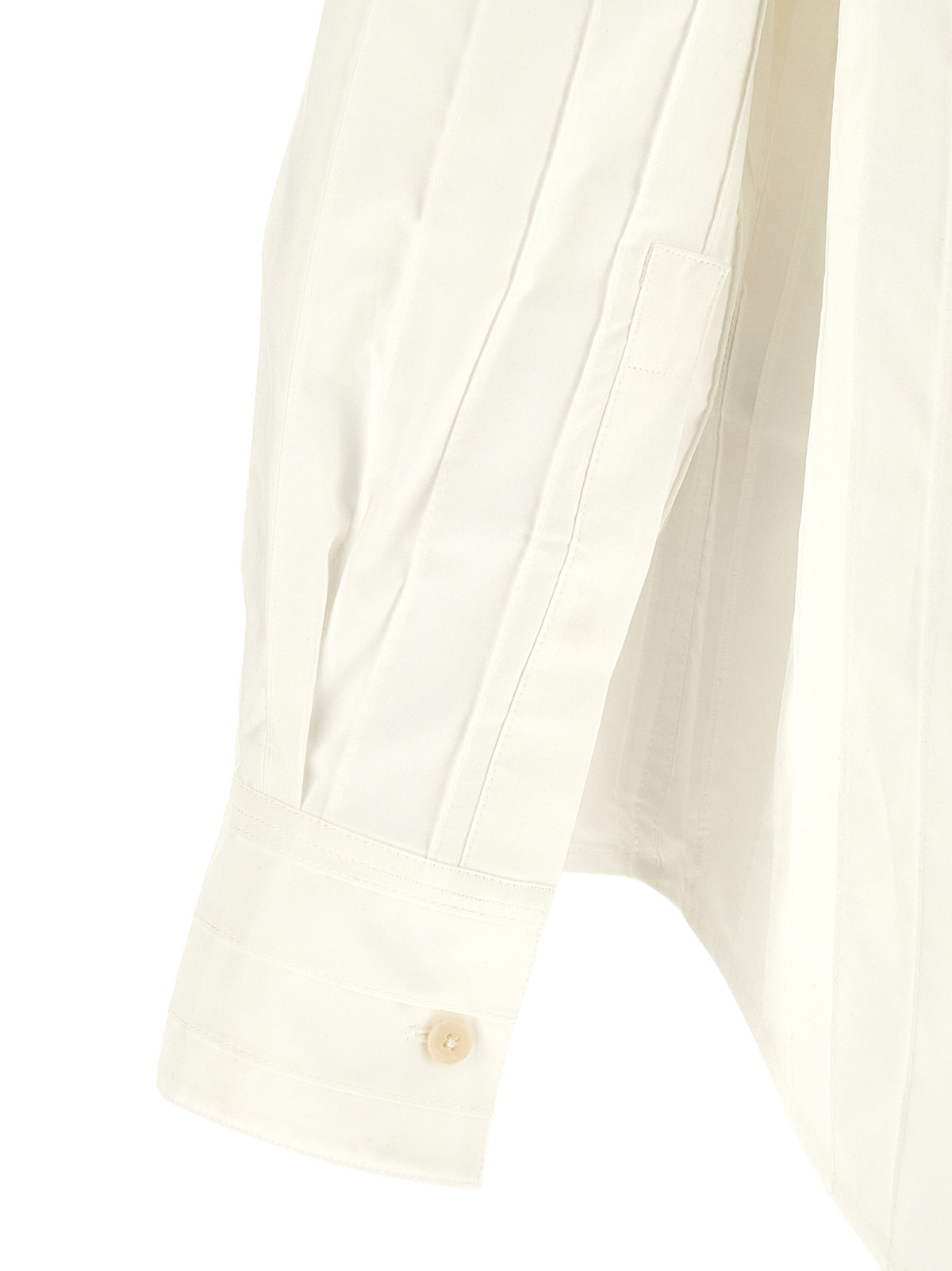 Jacquemus Men's Long-Sleeve Cotton Shirt - Horn White Striped
