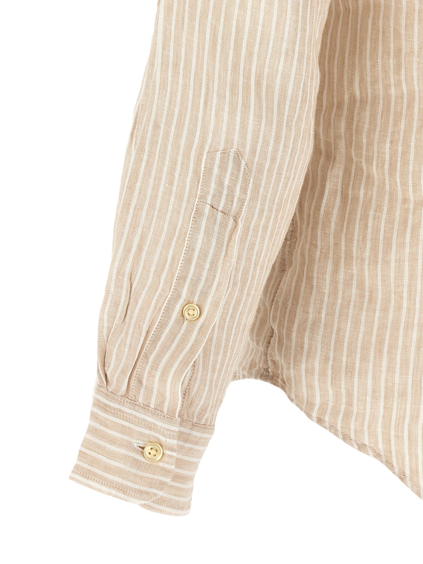 Polo Ralph Lauren Pony Men's Linen Shirt - Beige Striped