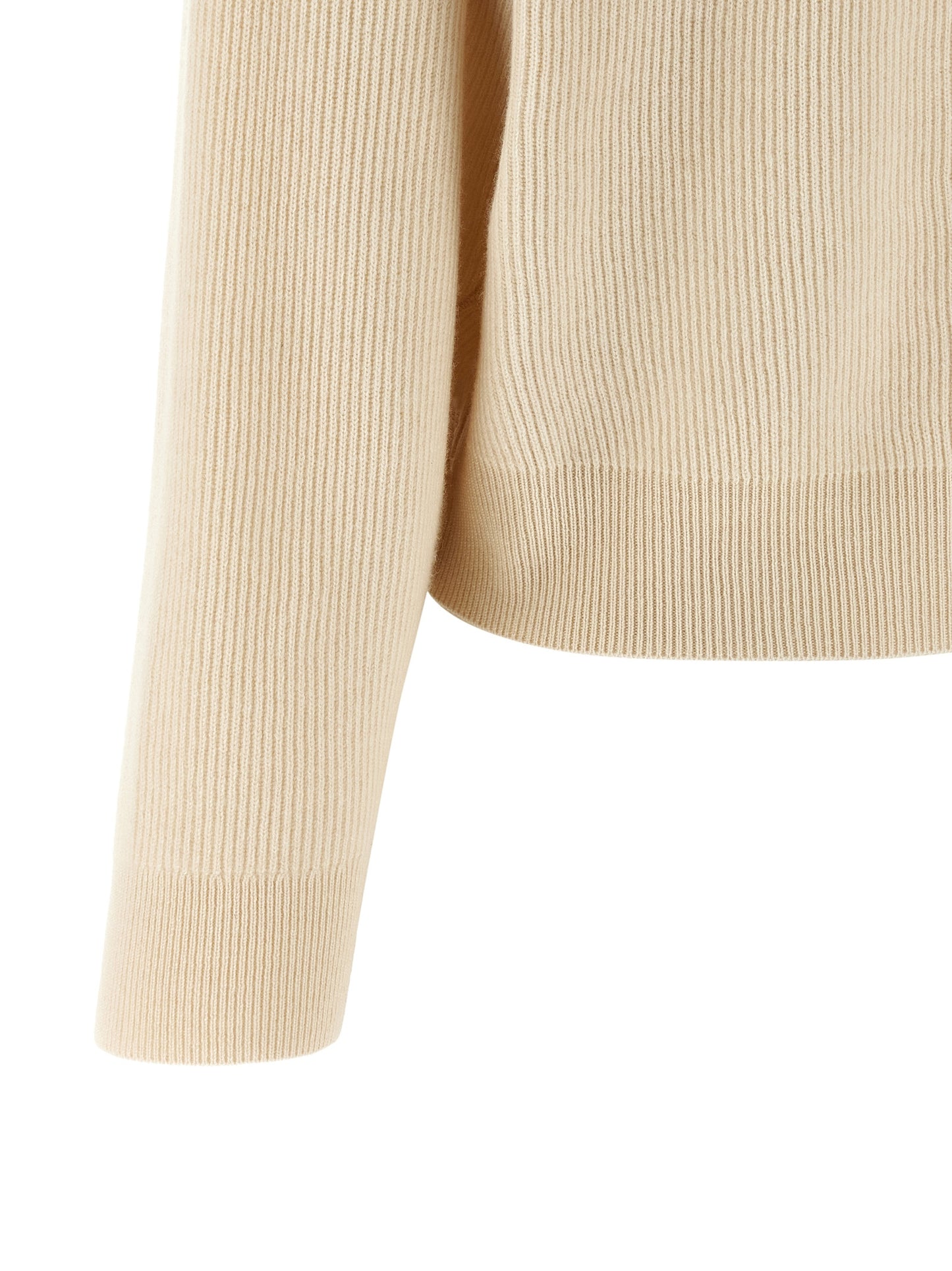Brunello Cucinelli Women's Crop Top Cropped Silk Cashmere Virgin Wool Cardigan - White