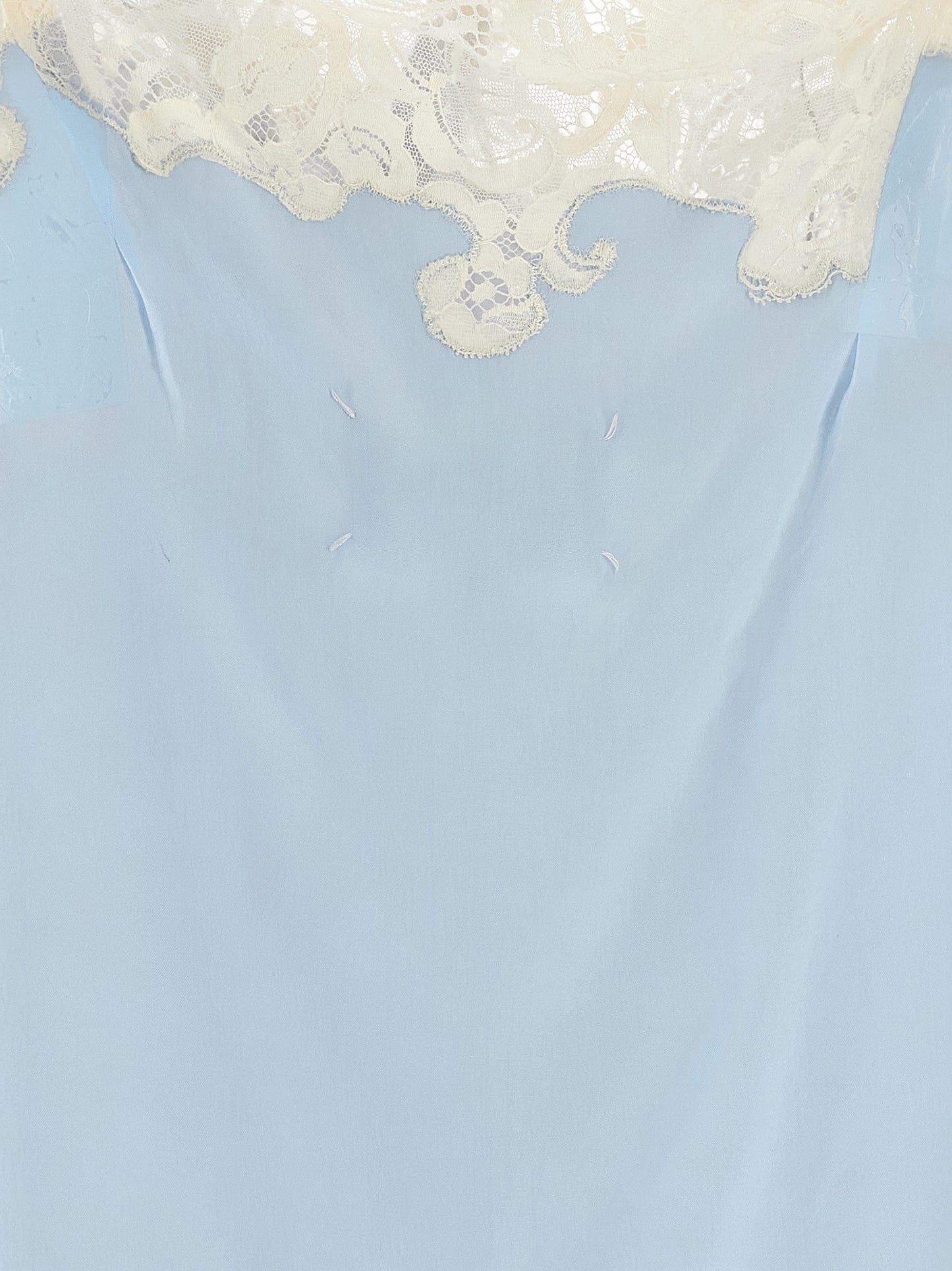 Dress by Maison Margiela for women in cupro & copper copper, light-blue, transparent & signature features an cute silhouette, detailed with a and that elegantly flows into a cute short mini.