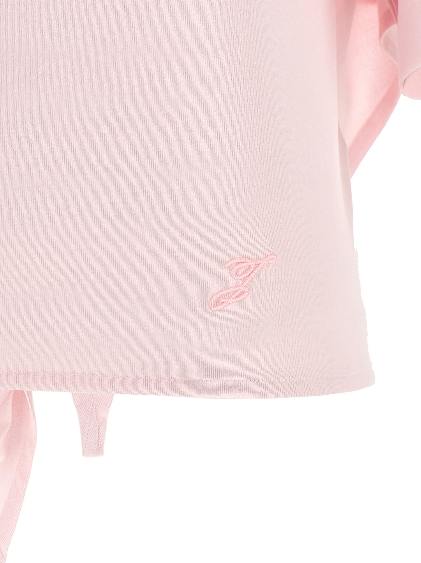 Jacquemus Women's Wide Short-Sleeve Polyester T-Shirt - Multicolor Pink
