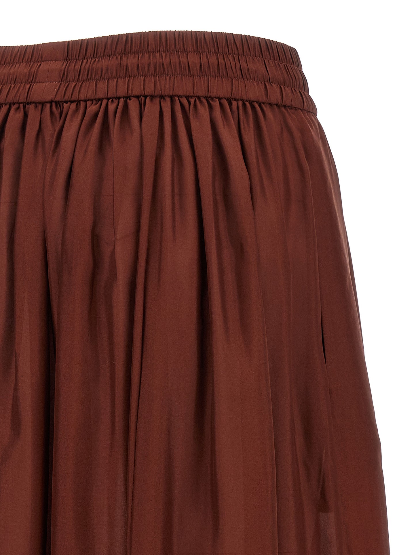 Skirt by Zimmermann for women in silk bordeaux features a captivating silhouette, showcasing the captivating Women's Silk Mini Skirt design with a sophisticated mini for a captivating look.