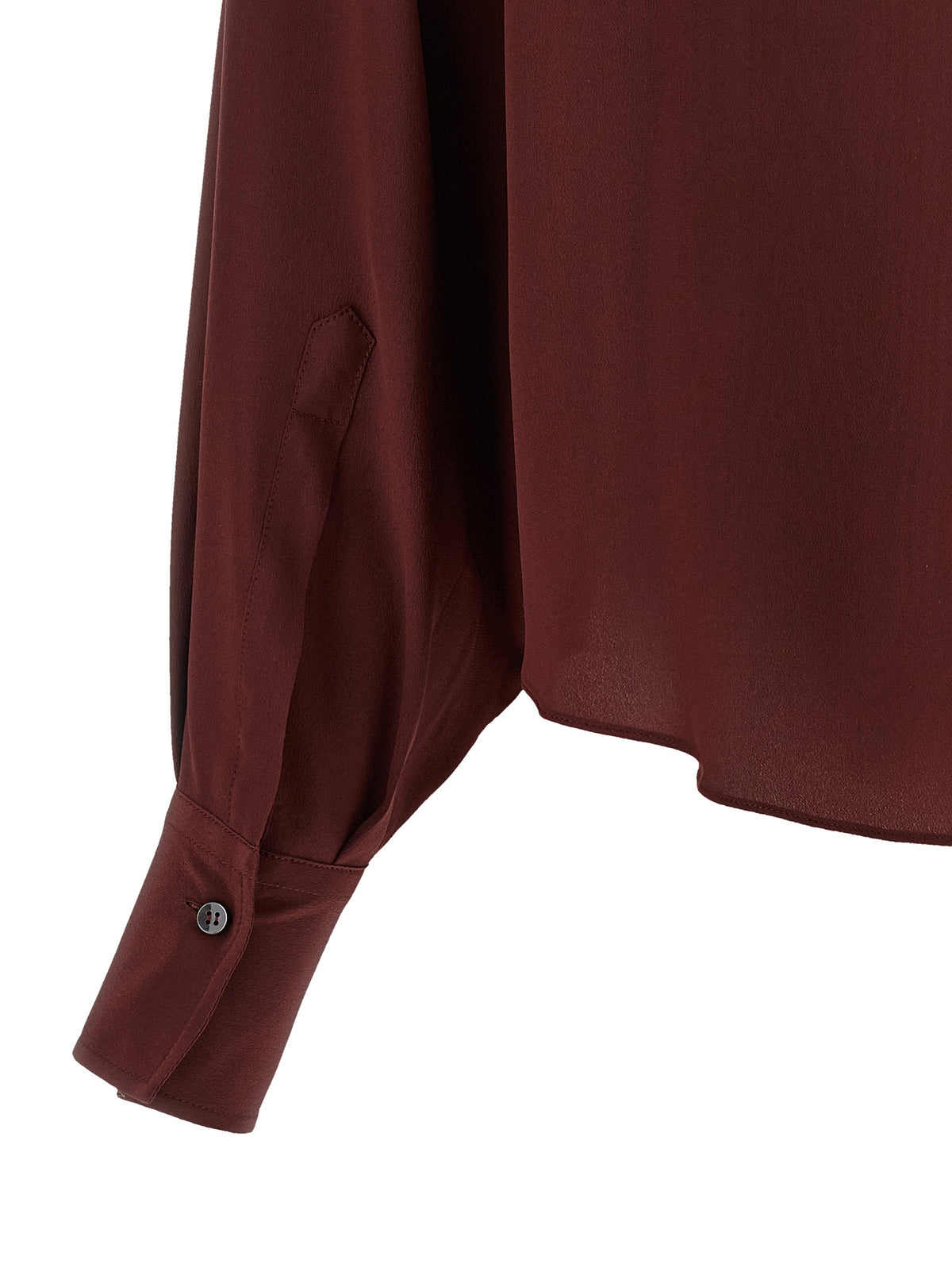 Brunello Cucinelli Monile Women's Silk Blouse - Bordeaux
