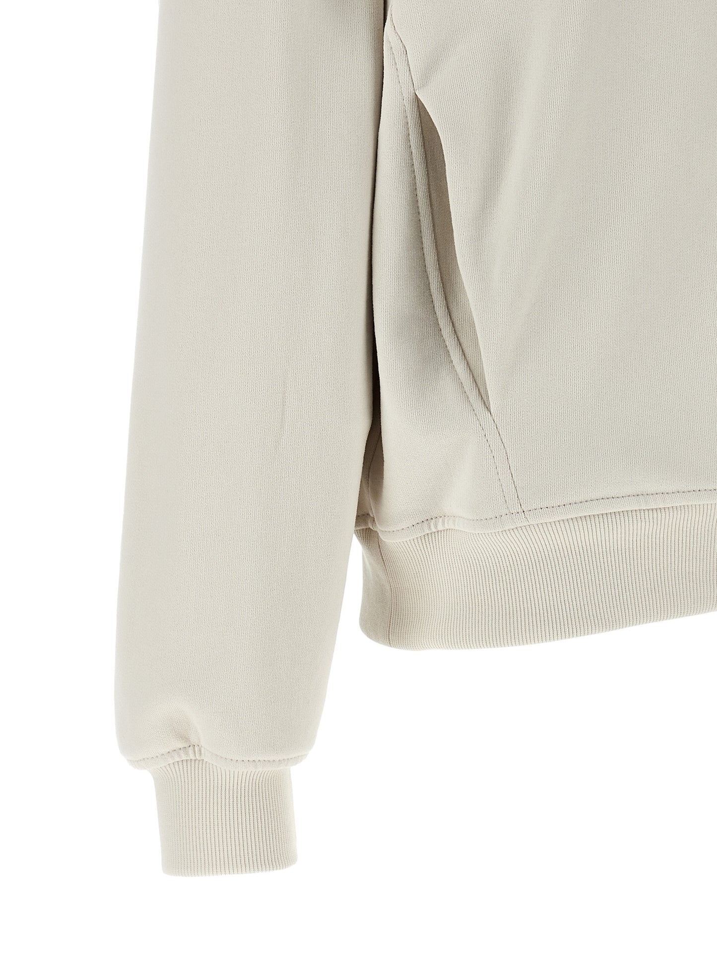 Sweatshirt Hoodie by Brunello Cucinelli for women in leather & cotton beige & signature features an luminous silhouette, showcasing a sophisticated and for a truly luminous look.