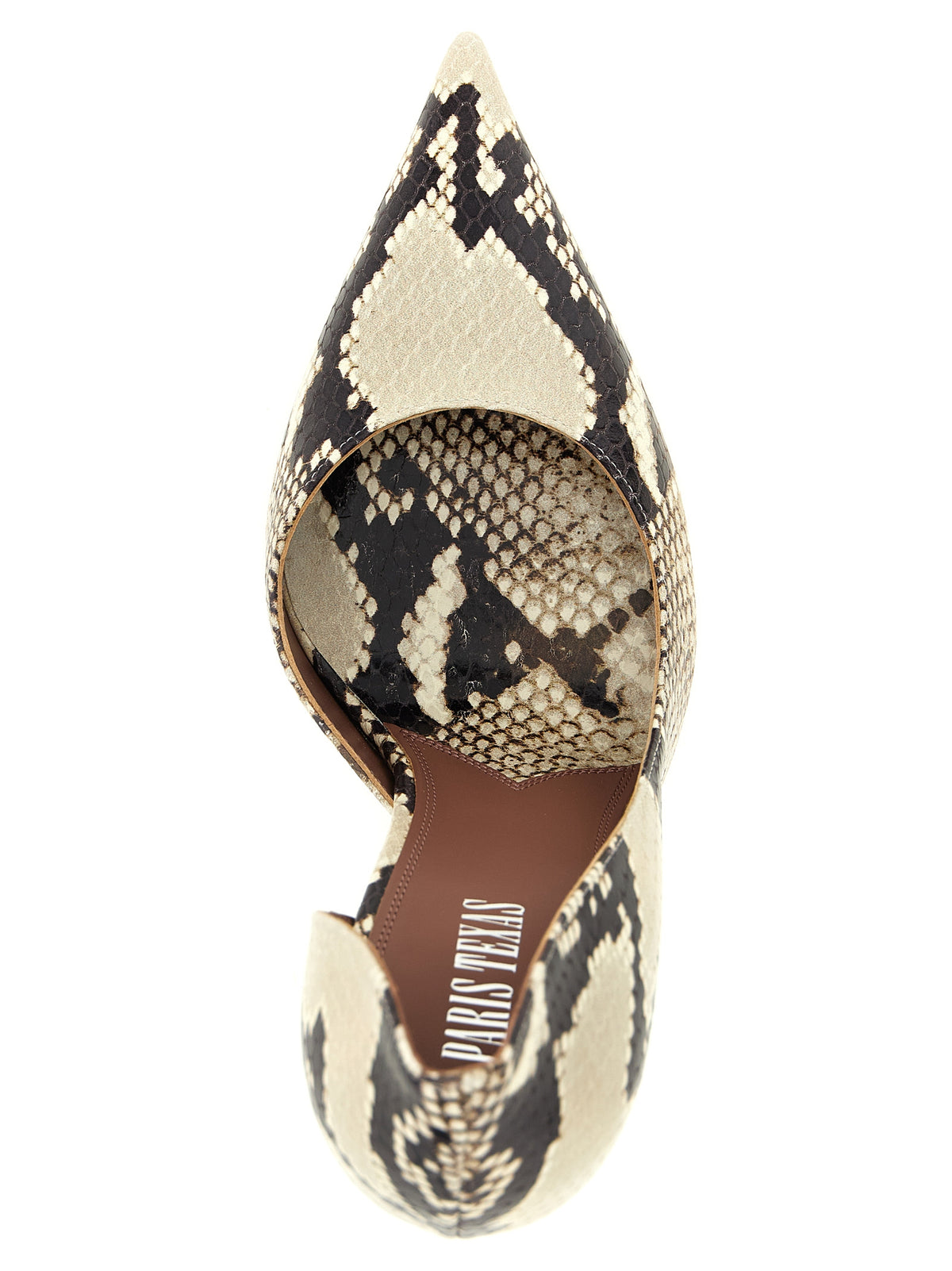 Paris Texas Vera Women's Bos Taurus Calfskin Python Leather High-Heel Stiletto Pumps Heels - Beige