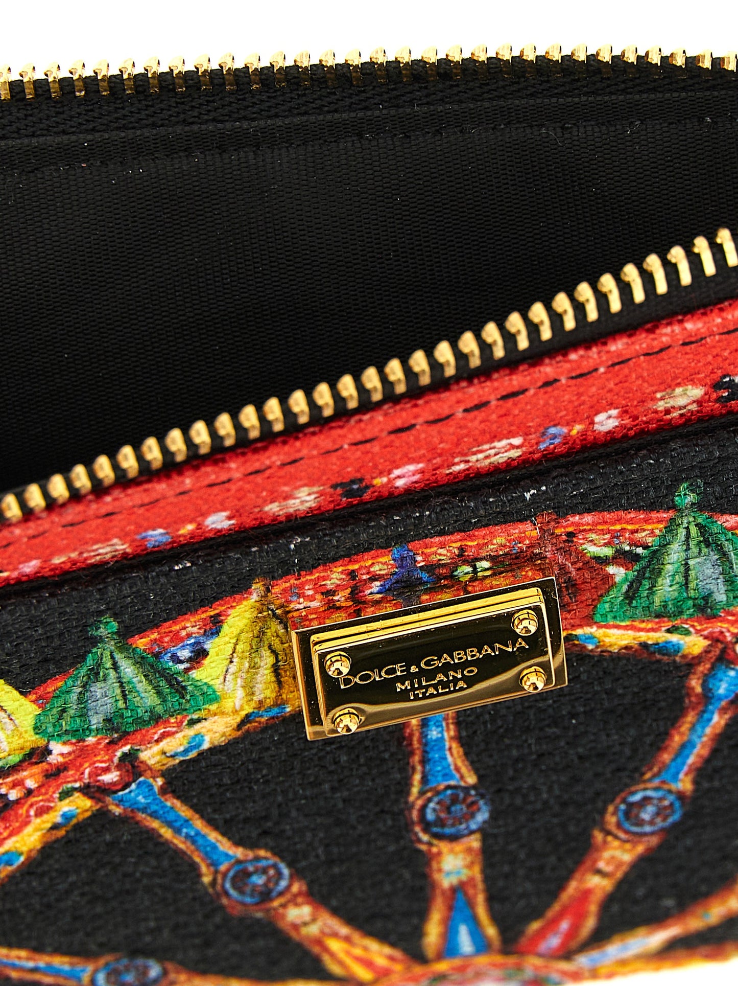 Dolce & Gabbana Leather Cotton Cardholder Card Case - Multicolor Print