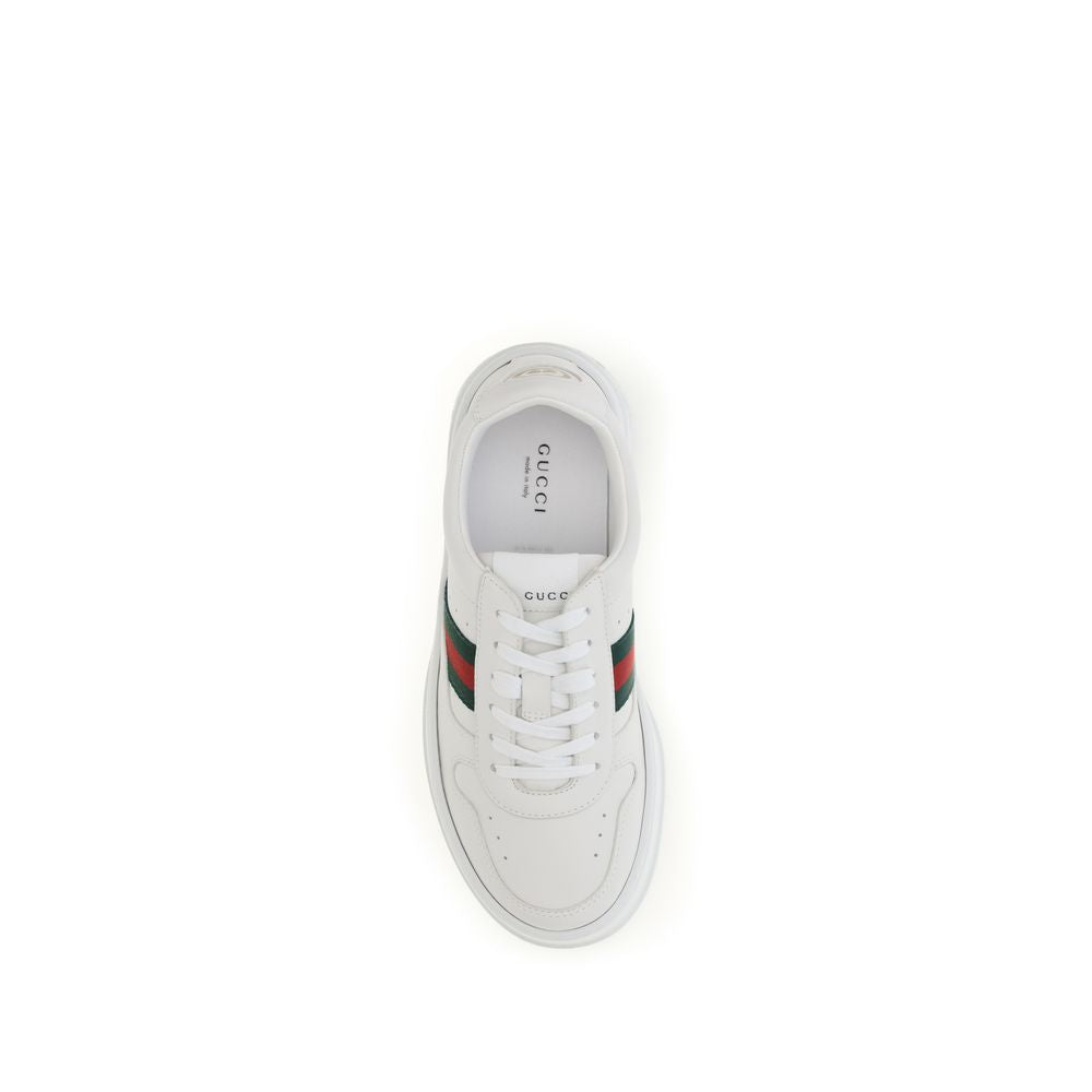 Gucci Women's Chunky Bos Taurus Calf Leather Sneakers - White