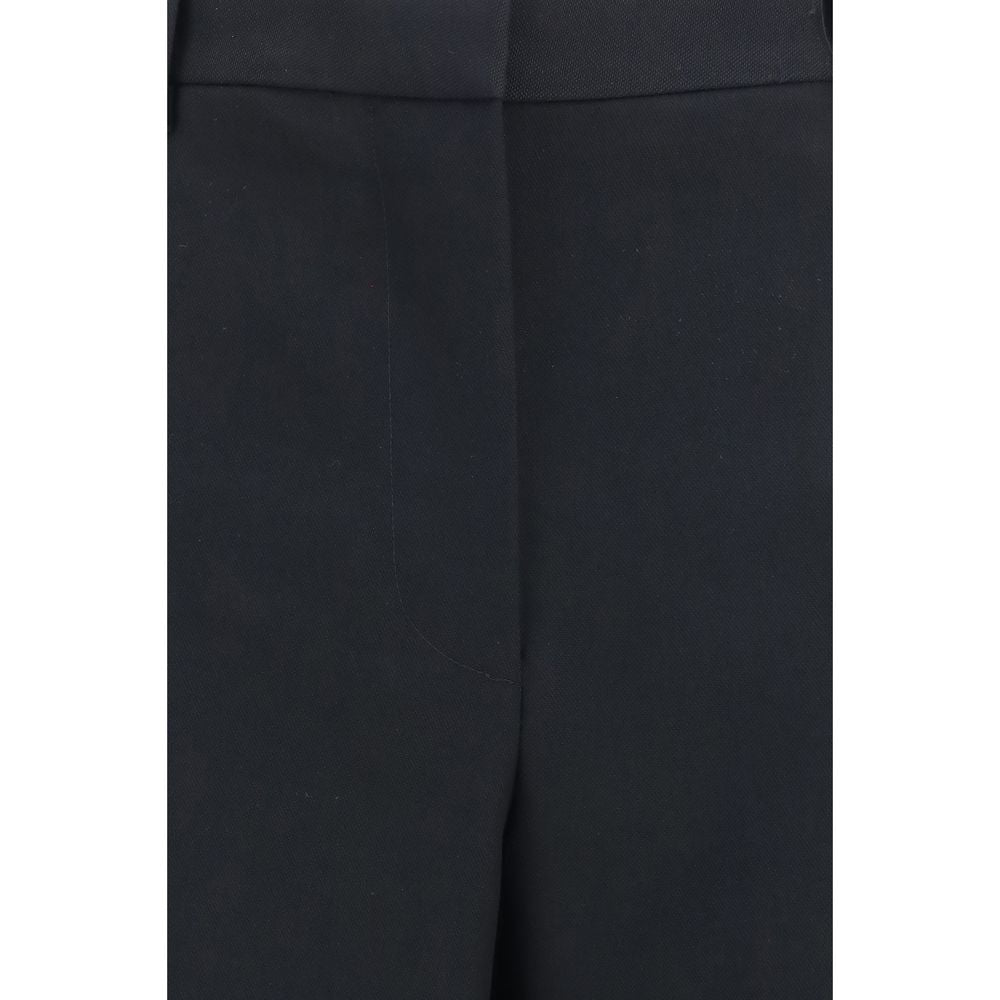 Tom Ford Women's Relaxed Fit Wide Slim Merino Wool Casual Pants - Black