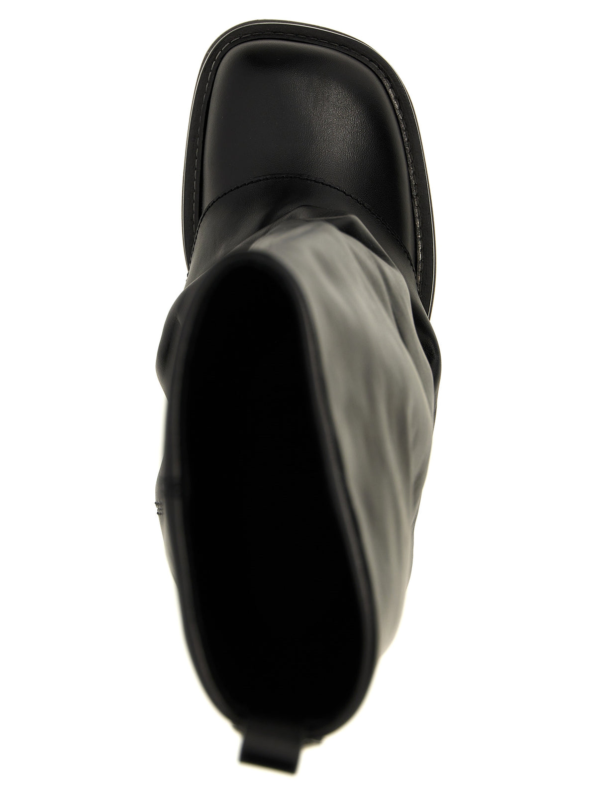 The Attico Women's Calfskin Leather Combat Over-The-Knee Boots - Black
