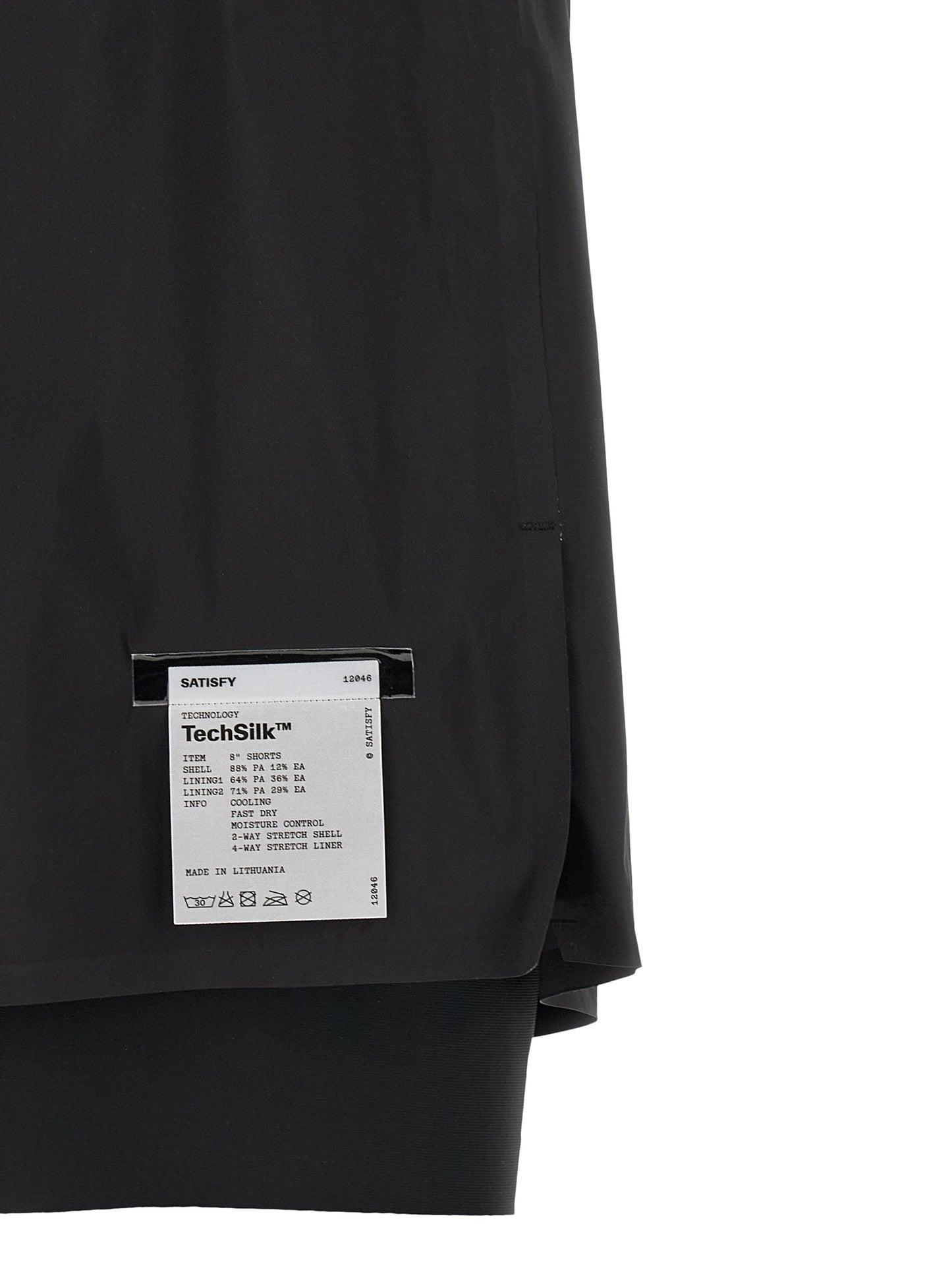 SATISFY Black Nylon Bermuda Shorts