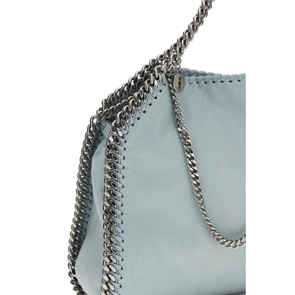 Stella McCartney Falabella Icon Polyester Mini Flap Handbag - Blue Silver
