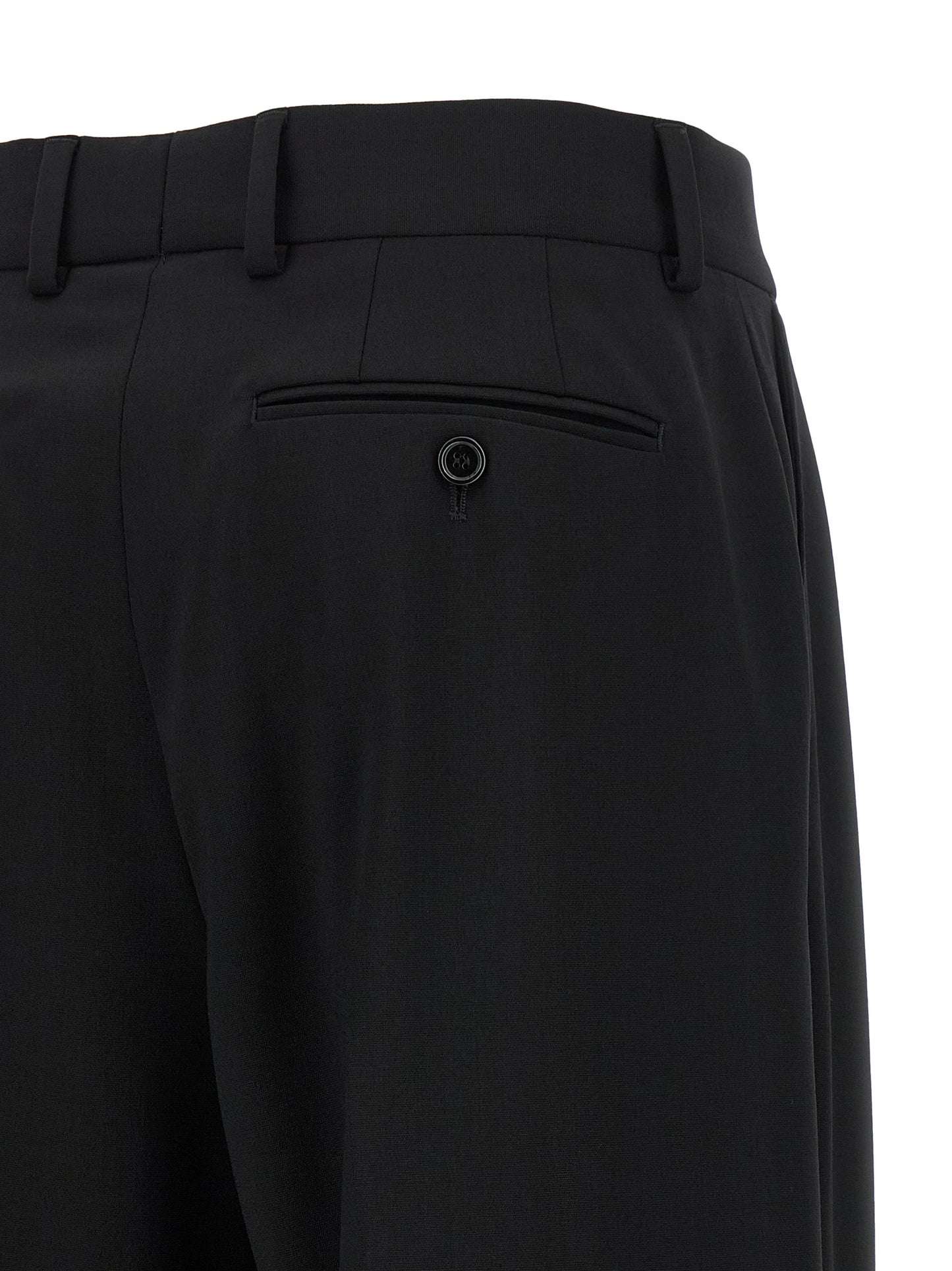 Dolce & Gabbana Black Virgin Wool Casual Pants