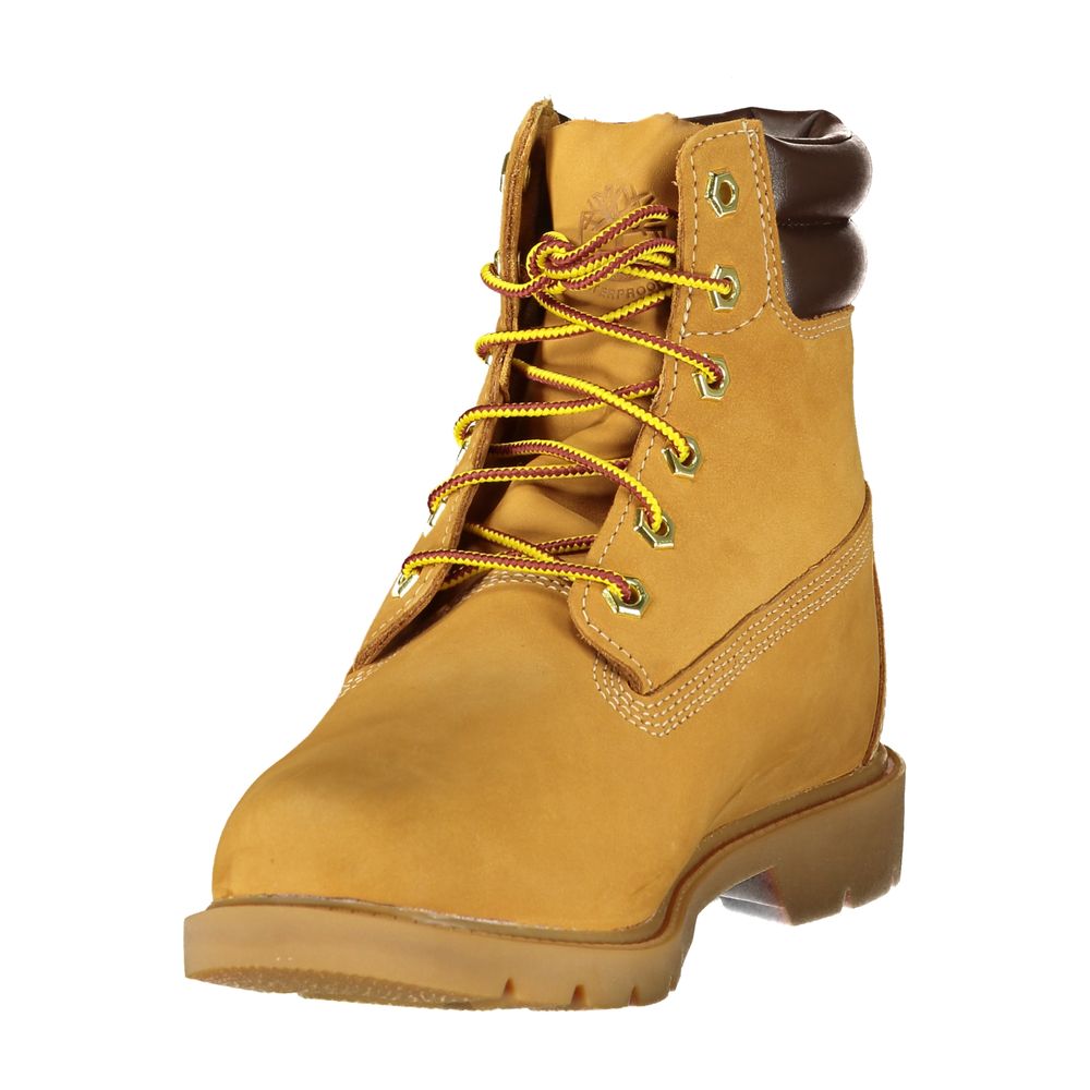 Lace-Up Ankle Boots by Timberland for women in polyester polyurethane leather beige showcases a aeronautic silhouette as Women's Polyester Polyurethane Leather Lace-Up Ankle Boots, artfully defined by a aeronautic and a aeronautic .