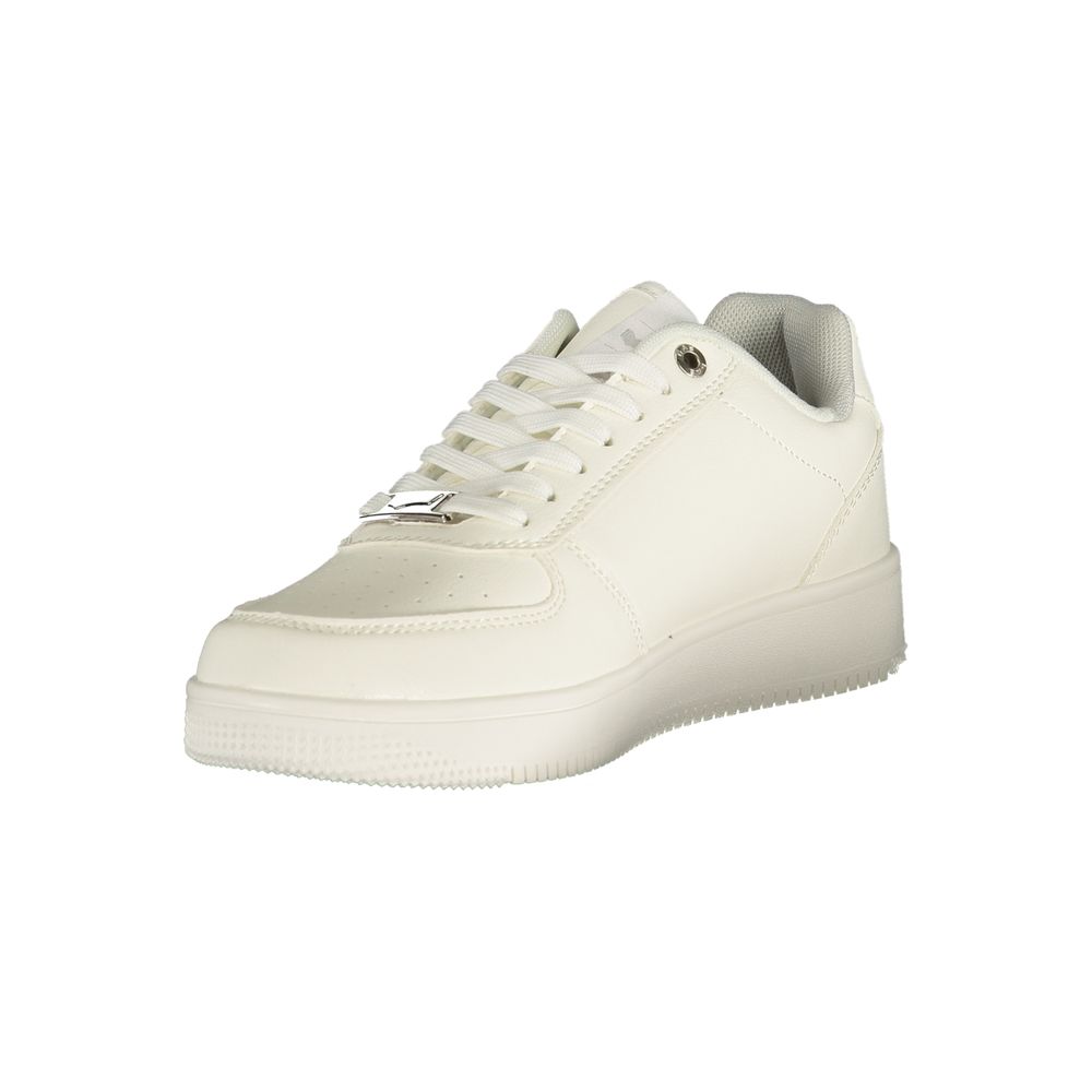 Athletic Sneakers by Gas for women in polyester & polyurethane white & print presents a sleek silhouette, perfectly capturing the athletic style essence of Women's Athletic Polyester & Polyurethane Sneakers with its sleek design and premium finish.