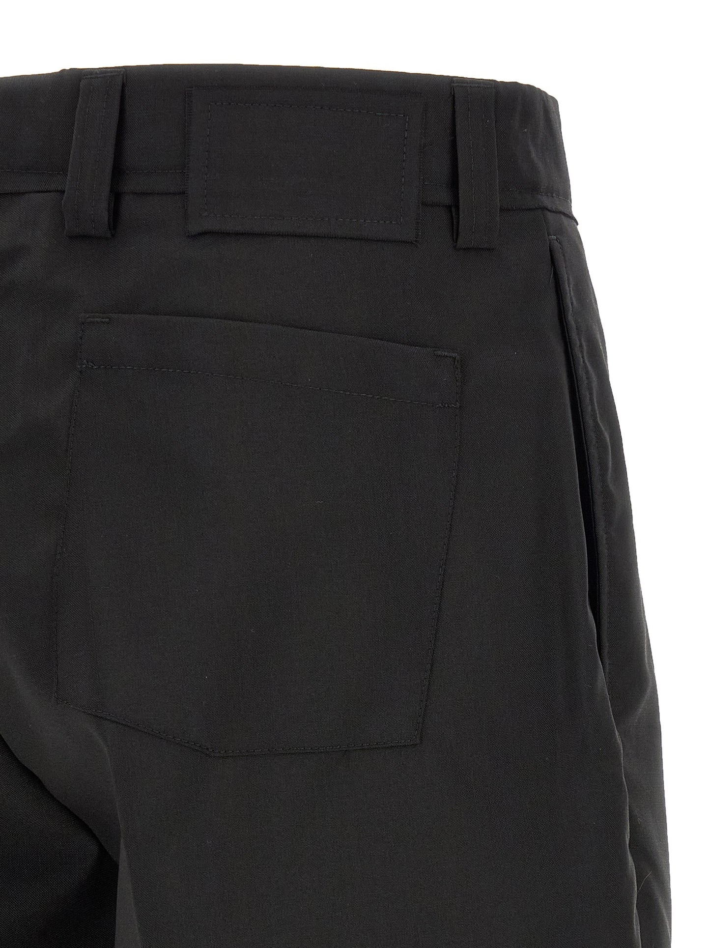 Bermuda Shorts by MFPEN for men in wool black showcases a on trend silhouette, featuring a tailored flared with a classic short and sophisticated mid rise for a on trend finish.