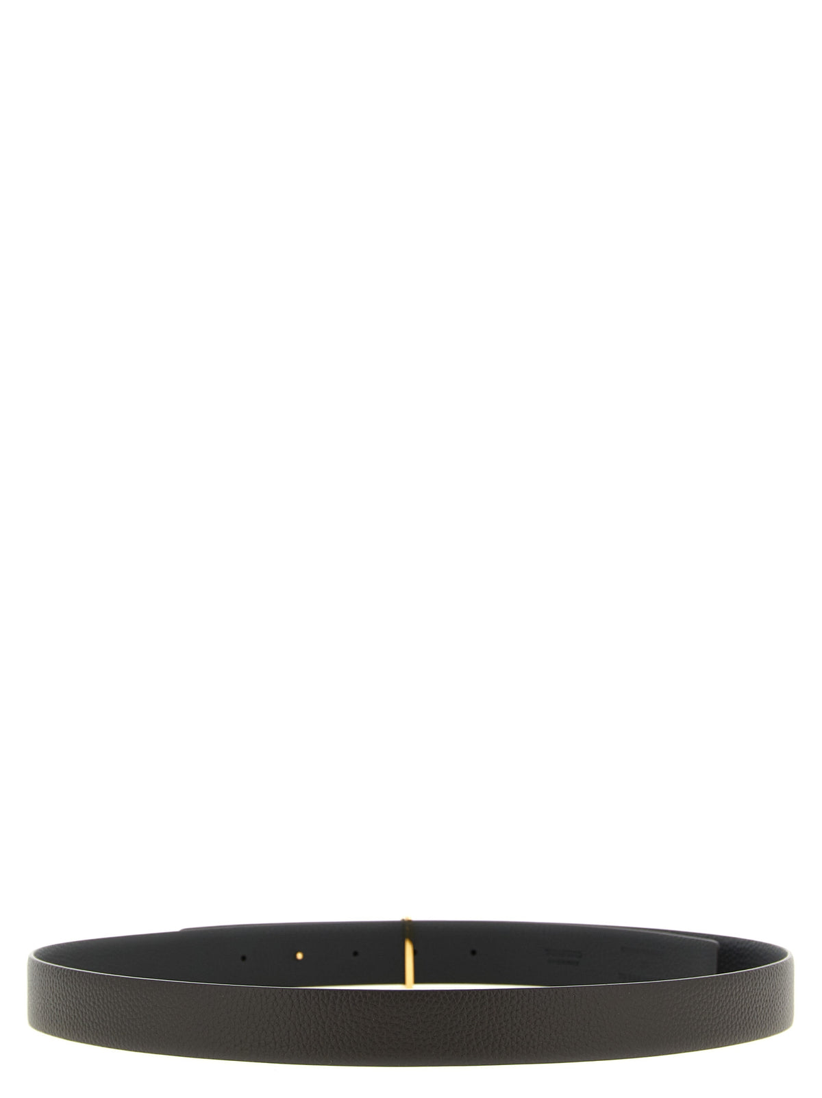 Tom Ford Icon Calfskin & Brass Belt - Black Brown Gold Multicolor