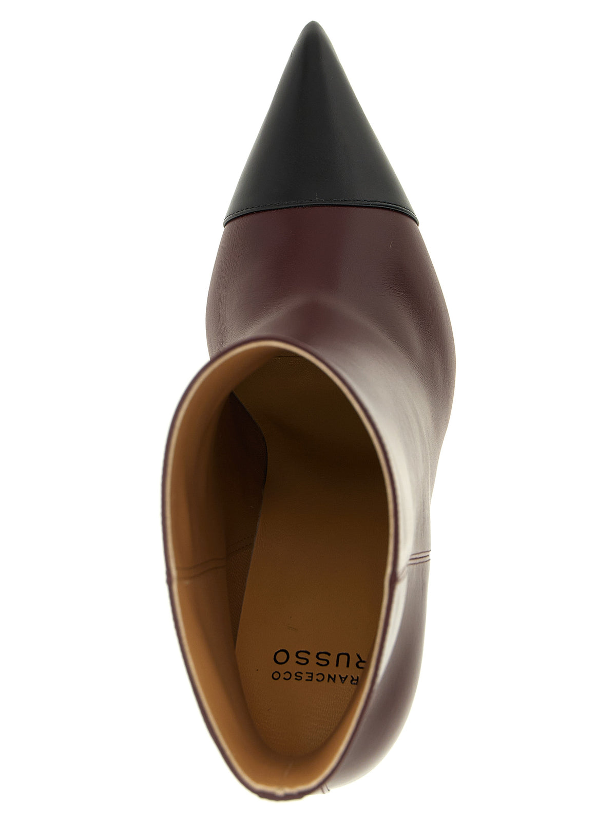 Francesco Russo Women's Goatskin Leather Stiletto Ankle Boots - Bordeaux