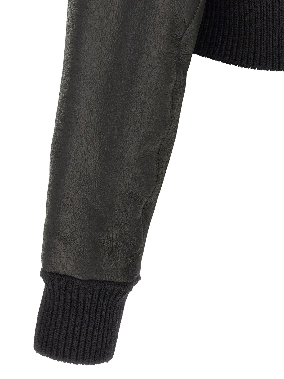 Bomber Jacket by Rick Owens for men in black features an on trend silhouette, showcasing refined pockets and a sophisticated for a truly on trend finish.