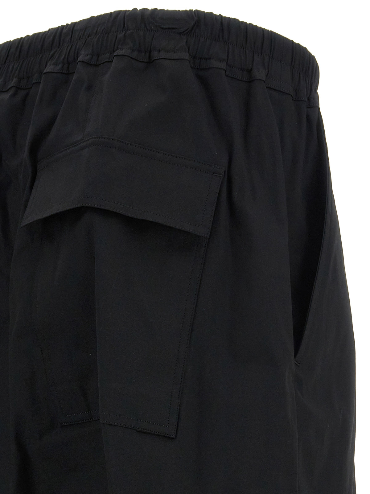 Rick Owens Men's Cropped Stretch Cotton Casual Pants - Black