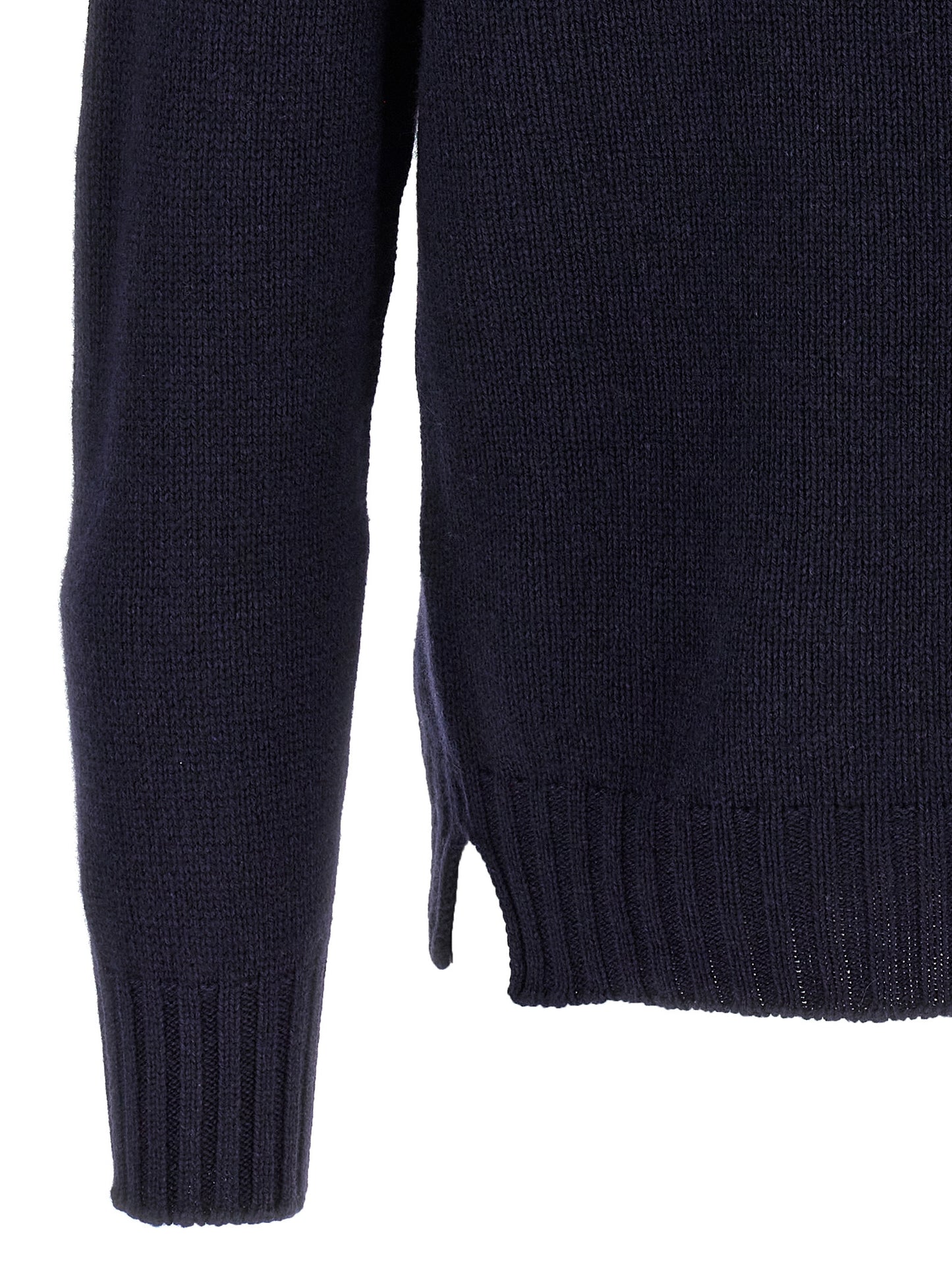 MA'RY'YA Blue Wool Cardigan