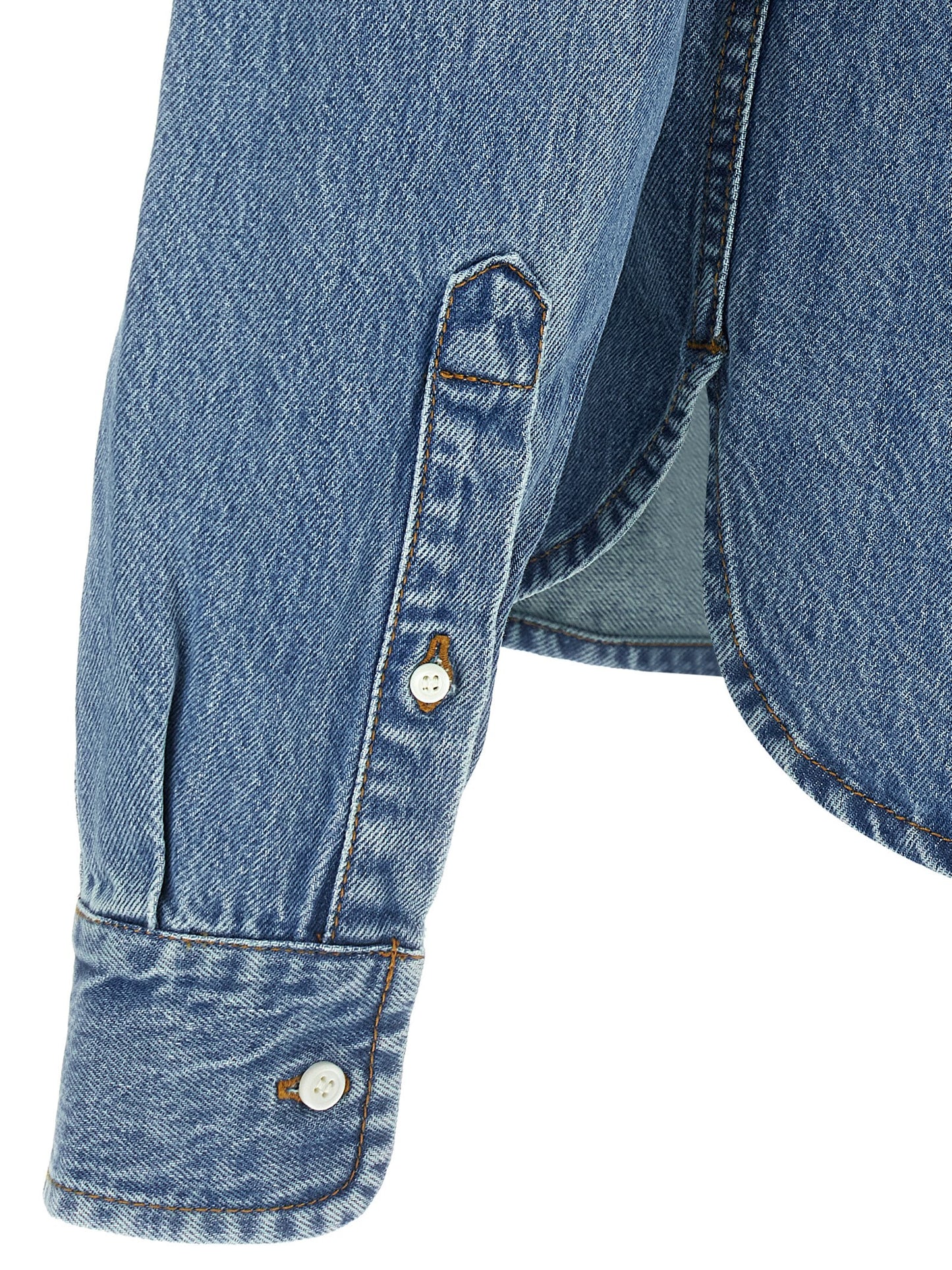 Jacquemus Men's Long-Sleeve Denim Cotton Shirt - Blue