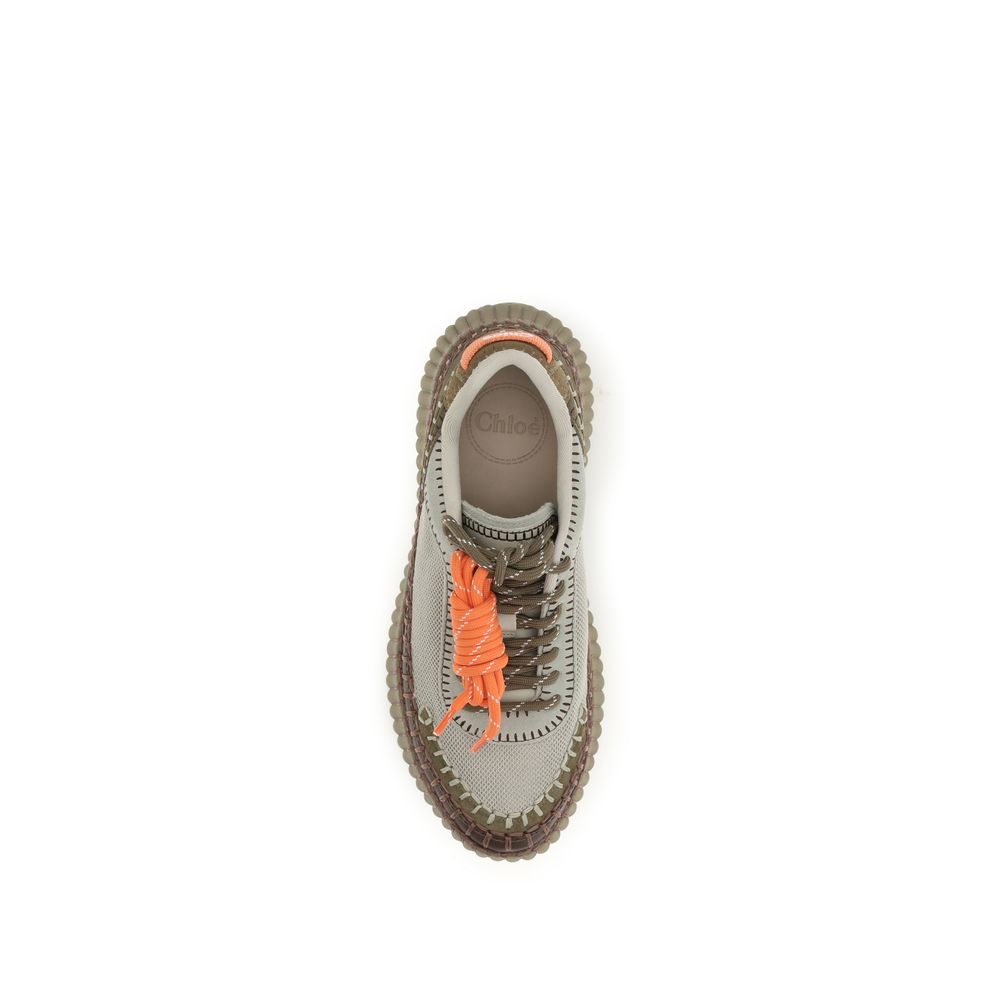 Chloé Women's Athletic TU Polyurethane & Suede Calfskin Leather Sneakers - Bicolour