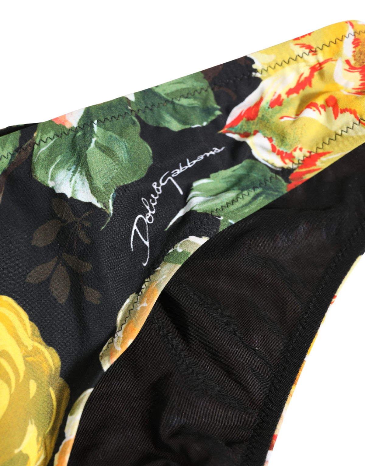 Dolce & Gabbana Women's Stretch Nylon Bikini - Black Floral Print