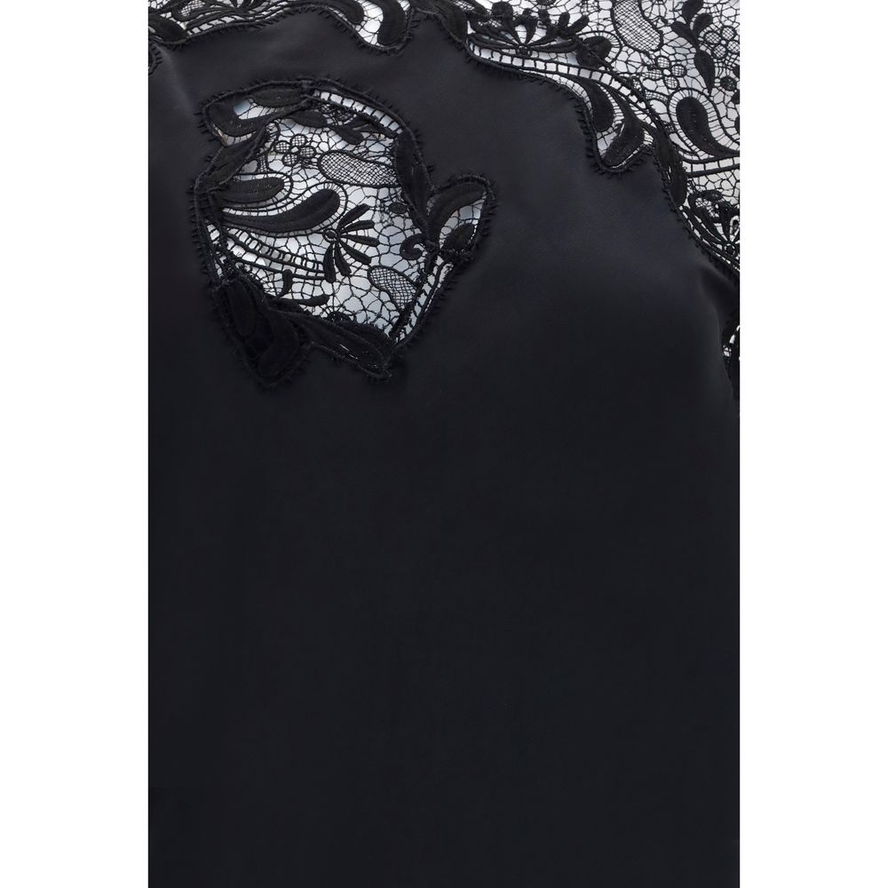 Ferragamo Women's Cocktail Sleeveless Silk Long Dress - Black