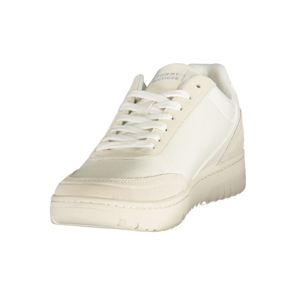 Tommy Hilfiger Crisp Men's Athletic Faux Leather & Canvas Sneakers - Green White Print