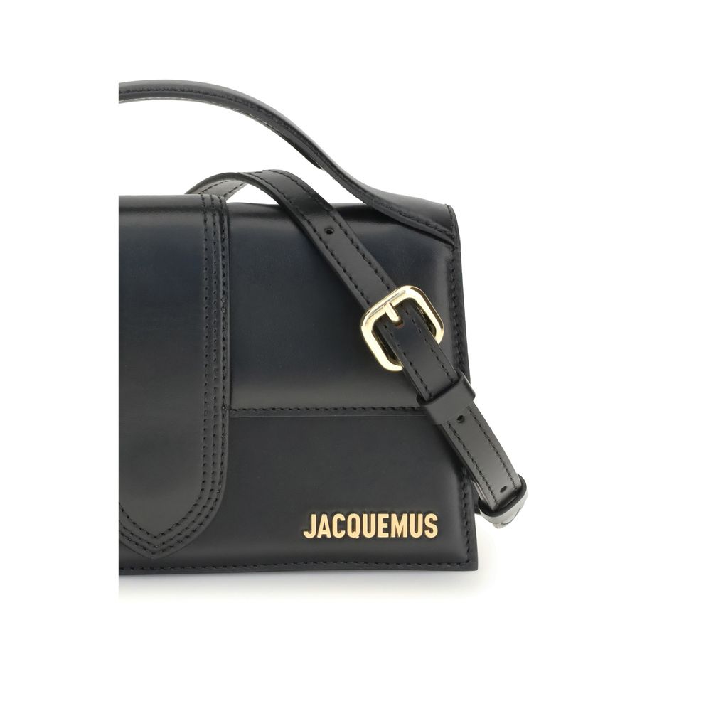 Large Flap Handbag by Jacquemus for women in bos taurus calf leather black features a exquisite silhouette, showcasing a secure flap & magnetic and exquisite cardholder with versatile shoulder-strap & handle for a exquisite finish.