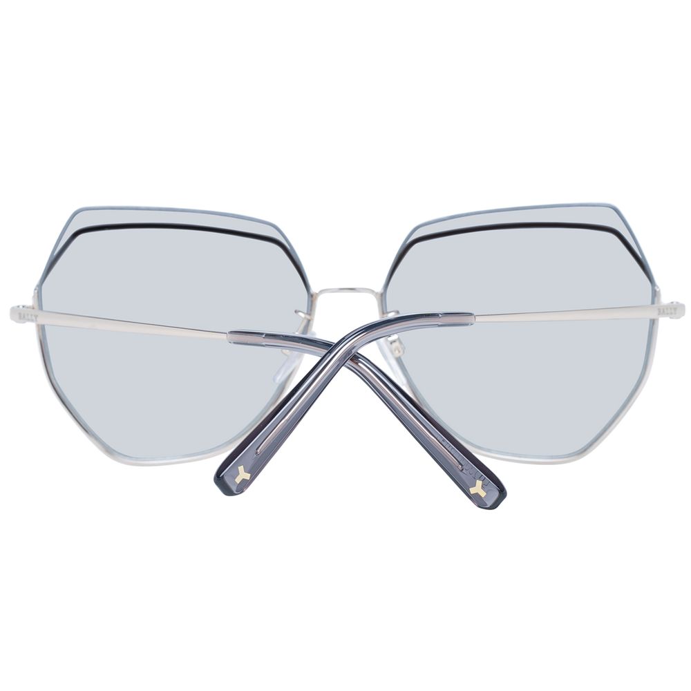 Bally Trapezium Mirrored Medium-Tint Metal Sunglasses - Rose Gold