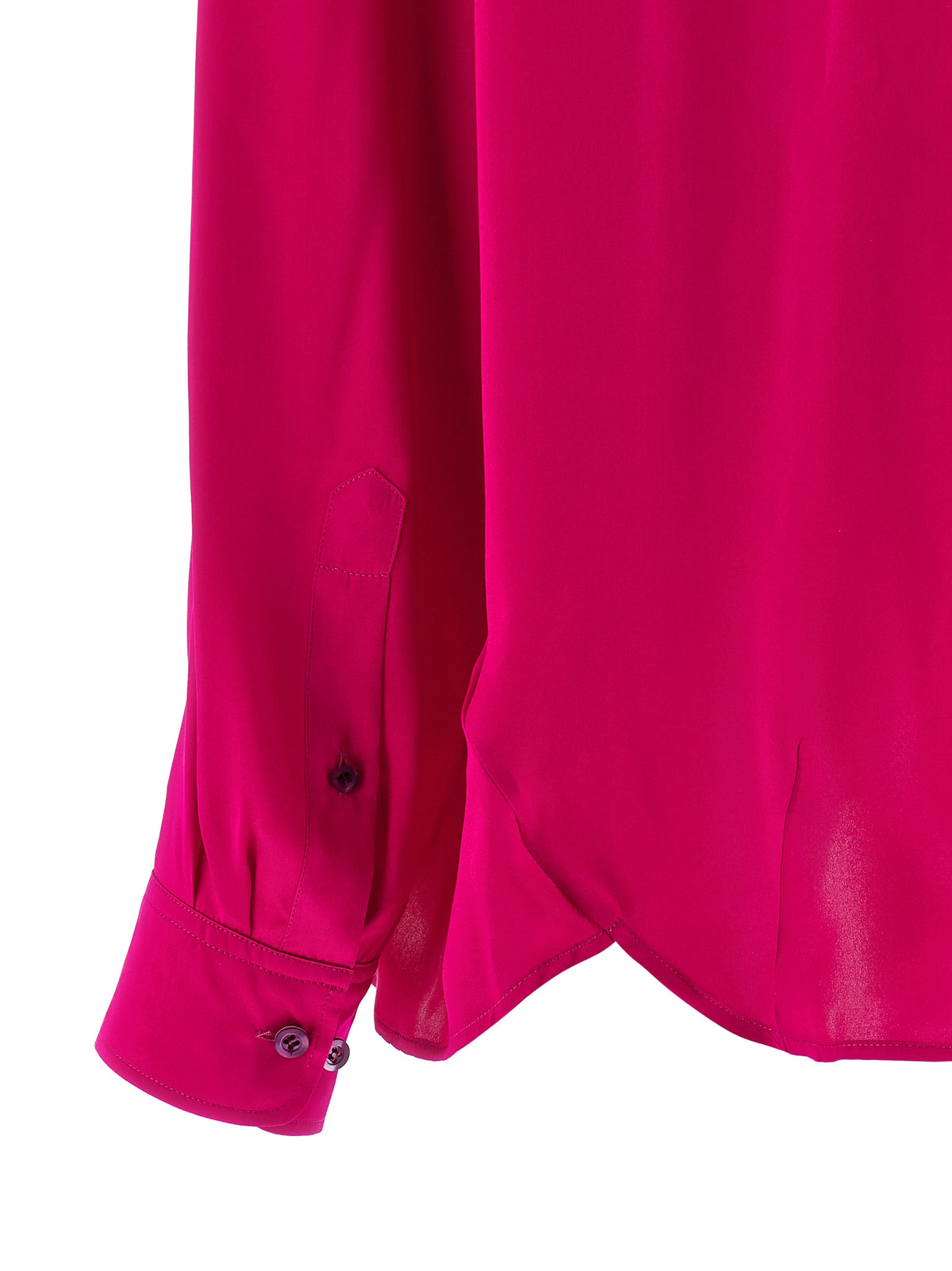Dries Van Noten Women's Long-Sleeve Silk Blouse - Fuchsia