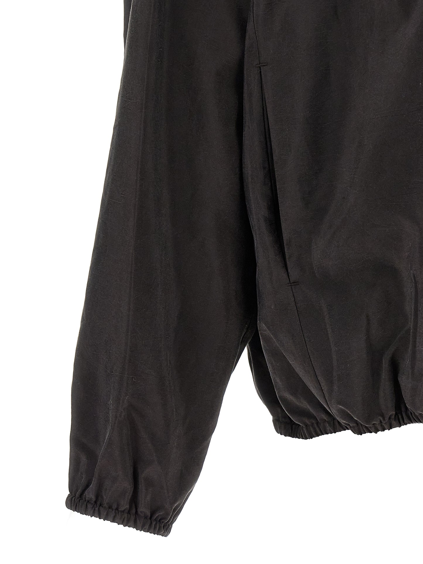SSSTEIN Men's Silk & Nylon Windbreaker Jacket - Brown