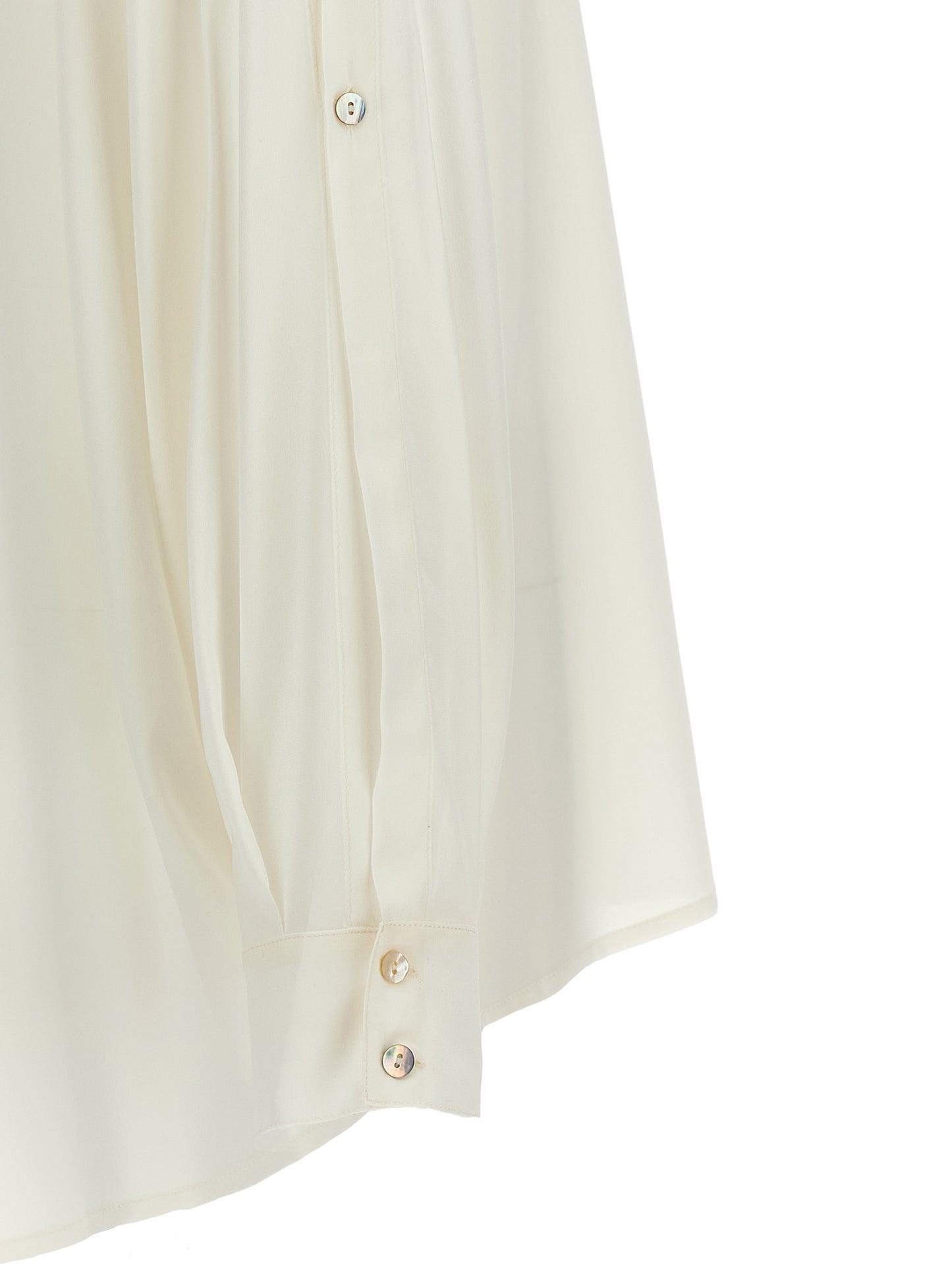DI.LA3 PARI' White Silk Blouse