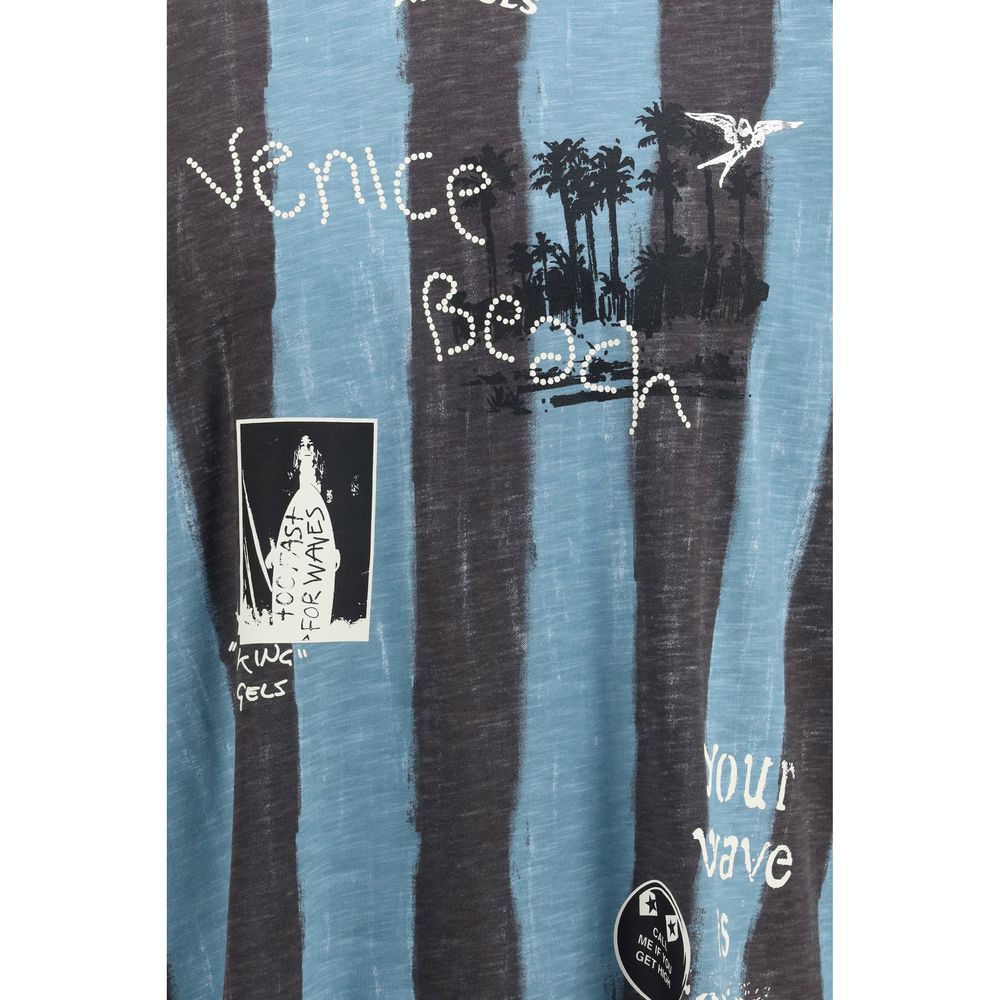 Palm Angels Blue Cotton Sportswear