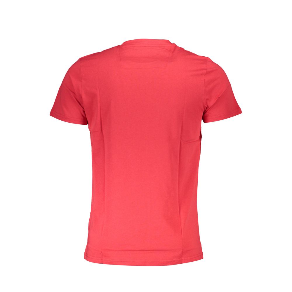 Cavalli Class Men's Round Neck Cotton T-Shirt - Red Print