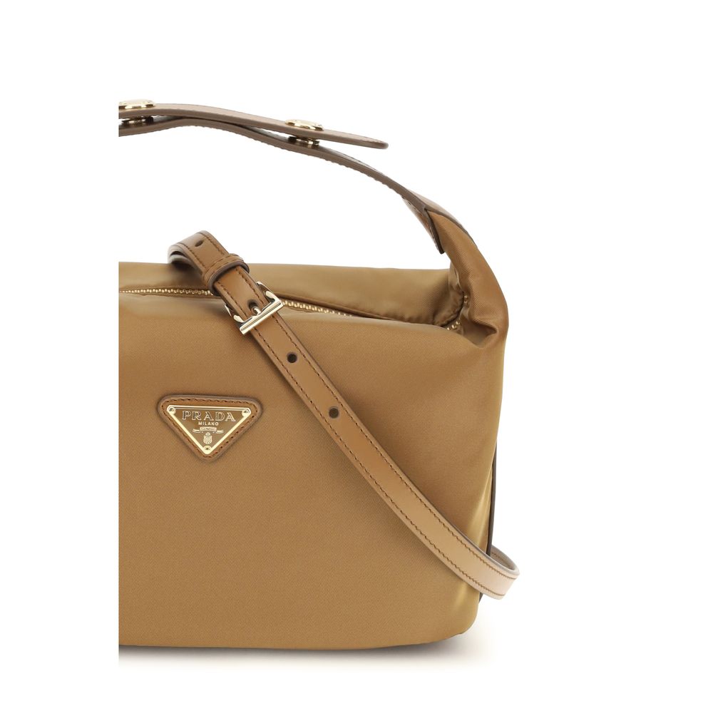 Prada Cherie Stretch Polyester & Viscose Mini Handbag - Beige