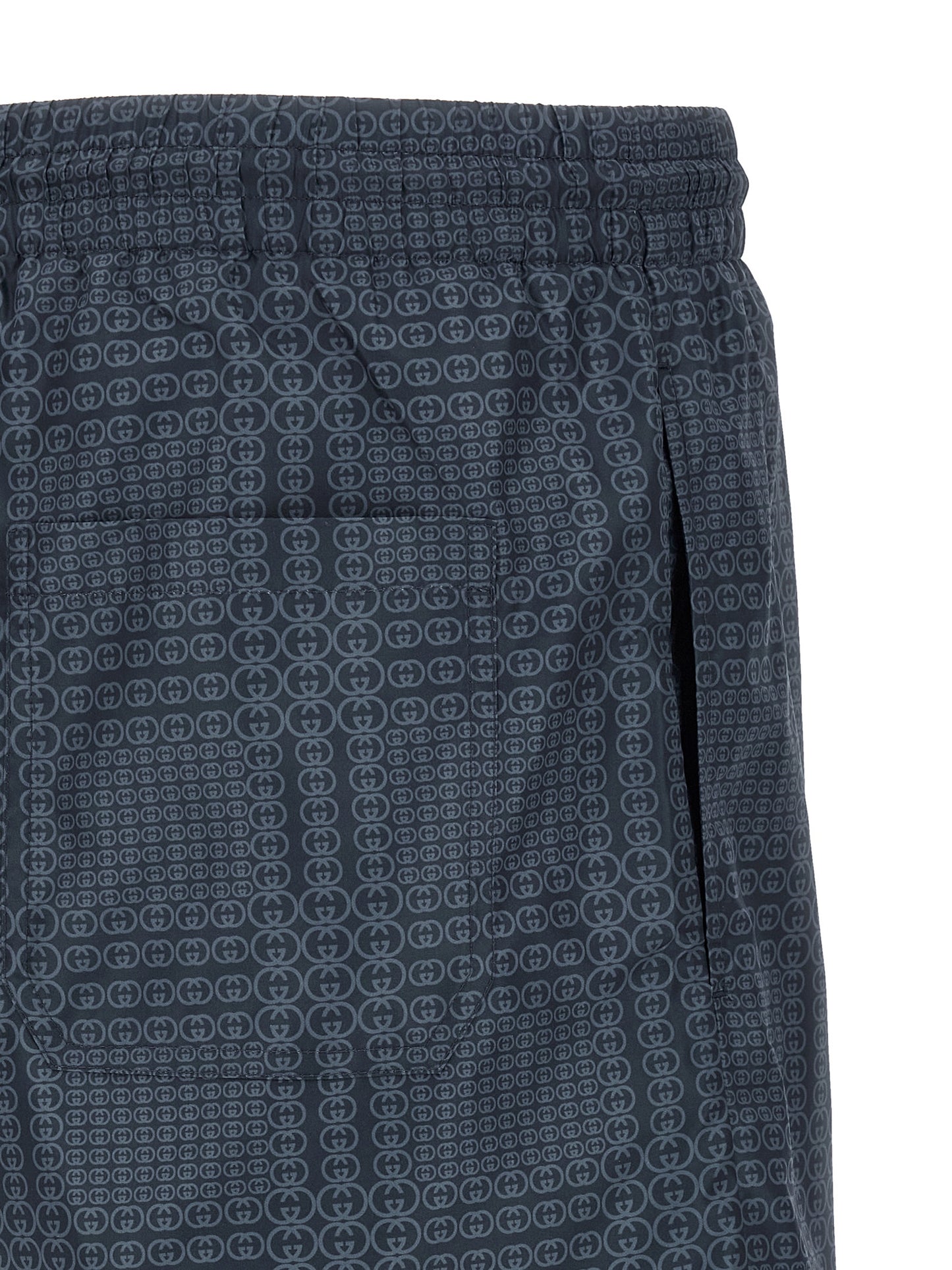 Gucci Gg Men's Polyester & Mesh Swim Shorts - Blue Print