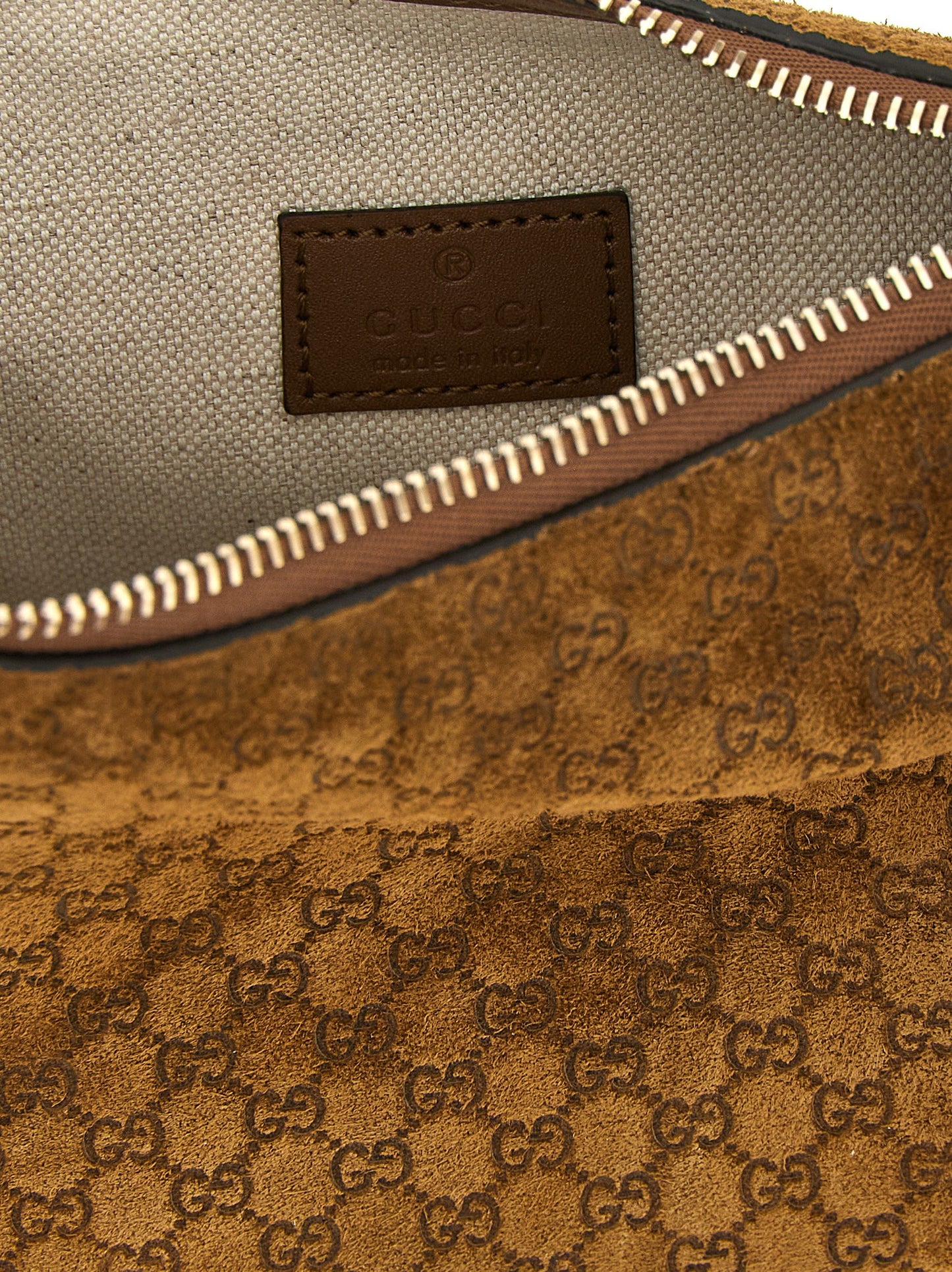 Gucci Gg Calfskin Leather Small Shoulder Bag - Brown Patterned