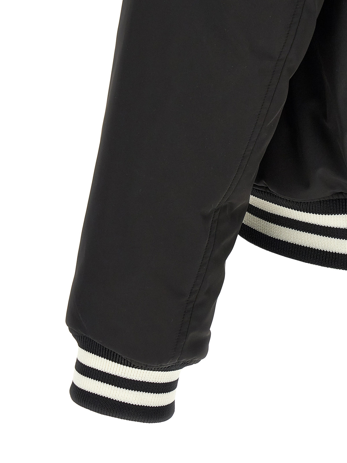 Gucci Gg Men's Reversible Polyester Twill & Nylon Bomber Jacket - Bicolour Black White Patterned