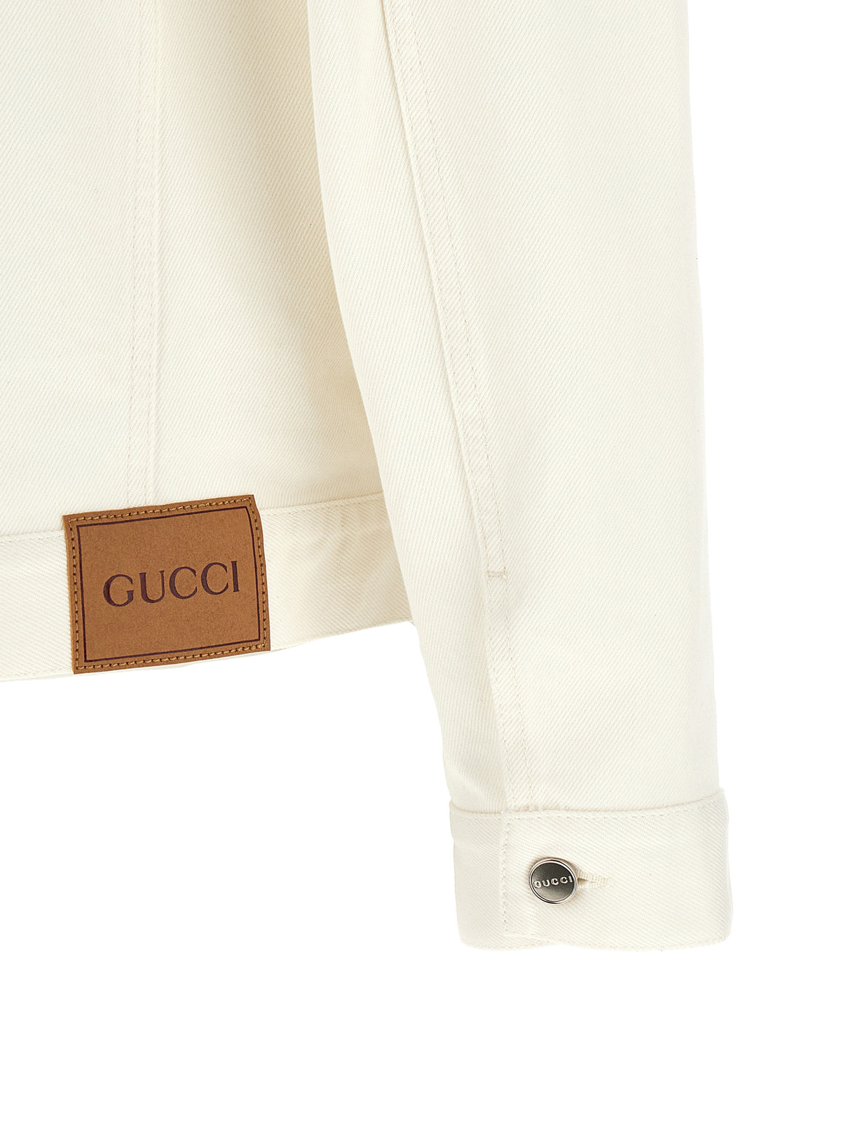 Gucci Crisp Men's Denim Cotton Trucker Jacket - White