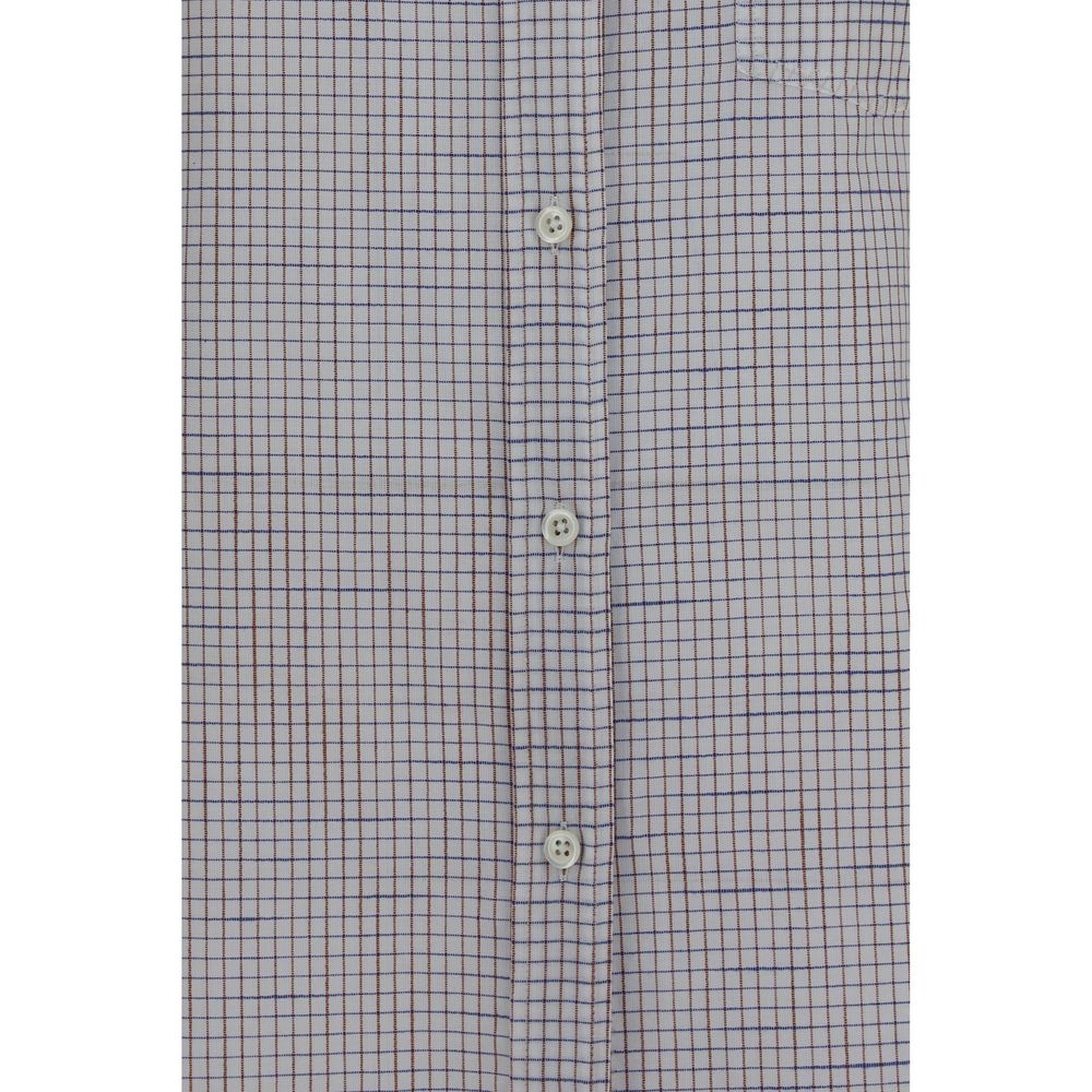 The Row Women's Relaxed Fit Regular Slim Cotton Shirt - Multicolor Patterned Checked