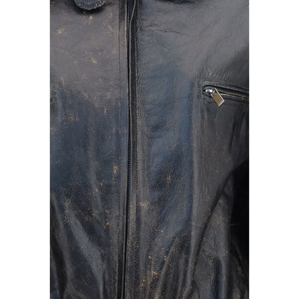 Magda Butrym Women's Lambskin Leather Jacket - Black